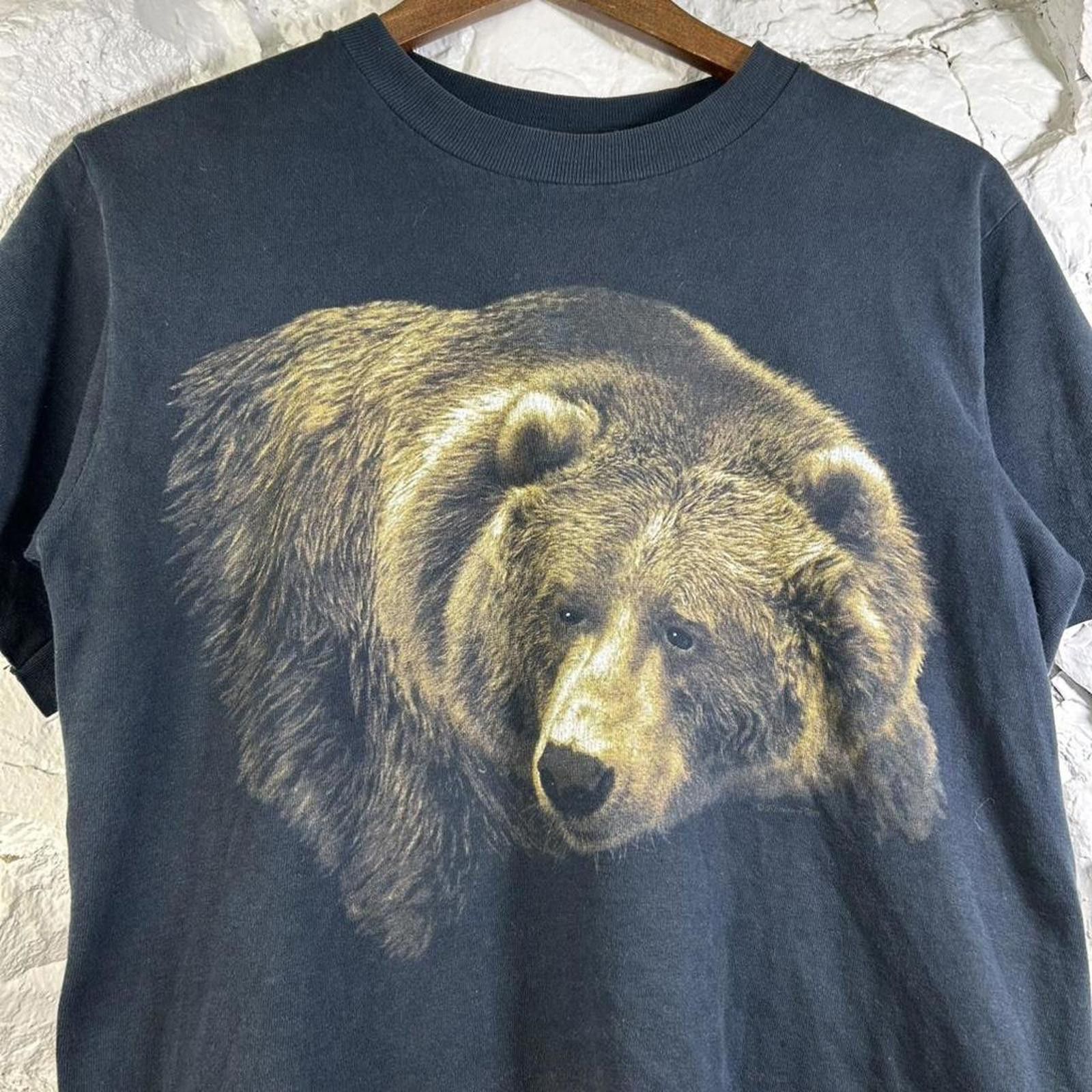 Anvil VTG Grizzly Bear Single Stitch Wildlife Artwork Tee Small Size US S / EU 44-46 / 1 - 2 Thumbnail
