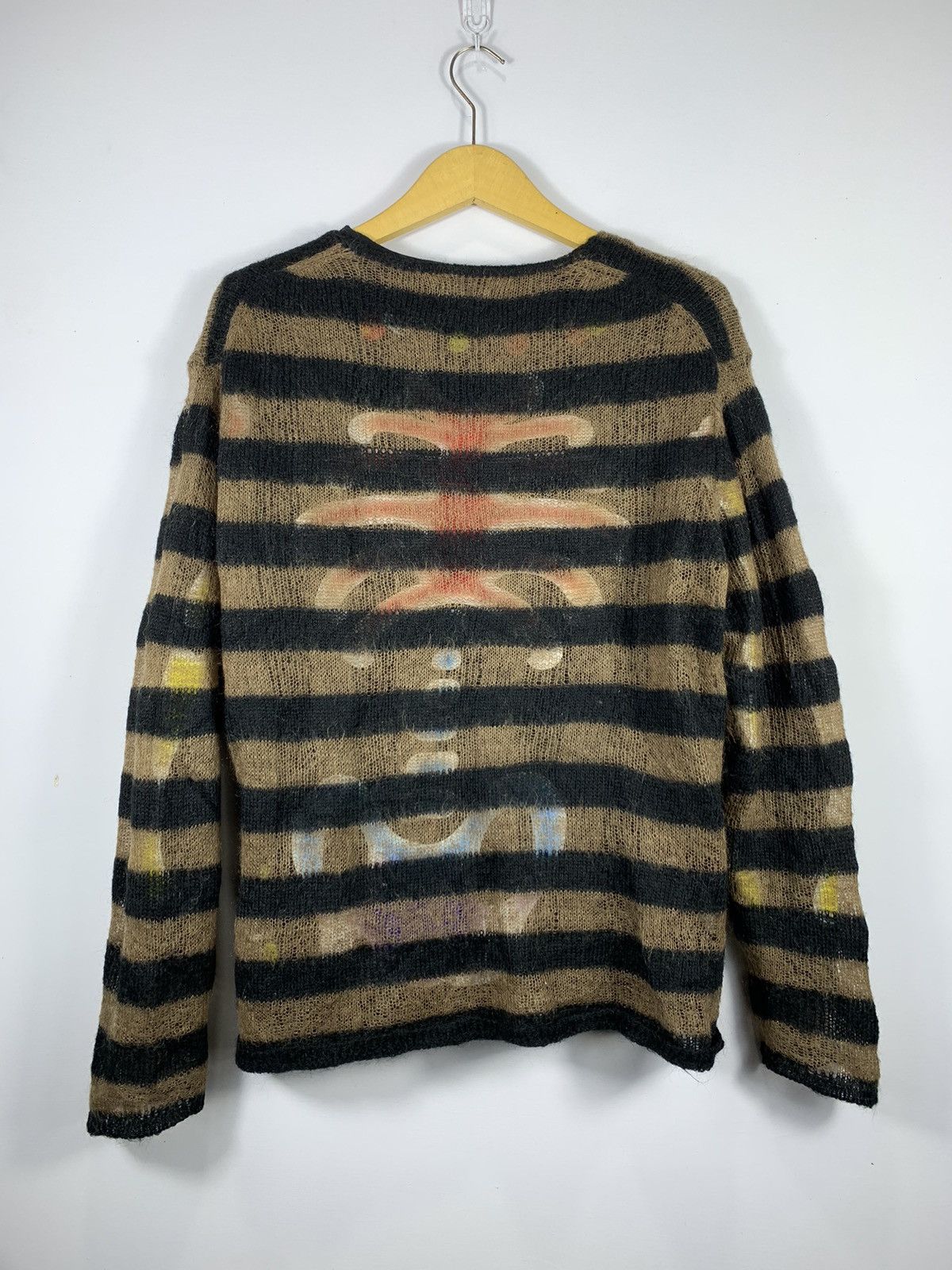 Hysteric Glamour Boycott archive open knitted Striped Grunge kurt cobain STYL Size US M / EU 48-50 / 2 - 2 Thumbnail