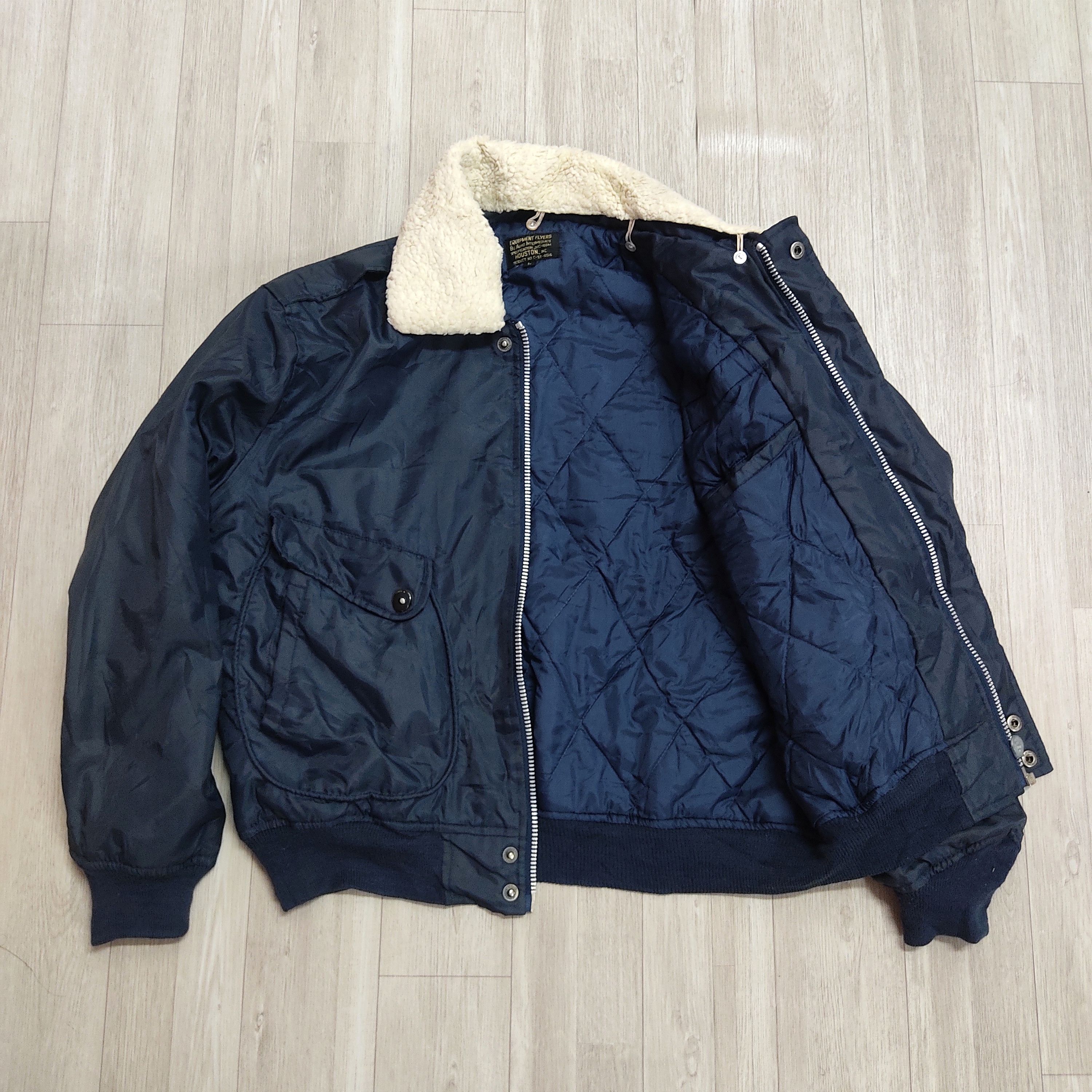 Vintage Vintage Houston Inc Bomber Blouson Flight Jacket Size US L / EU 52-54 / 3 - 7 Thumbnail