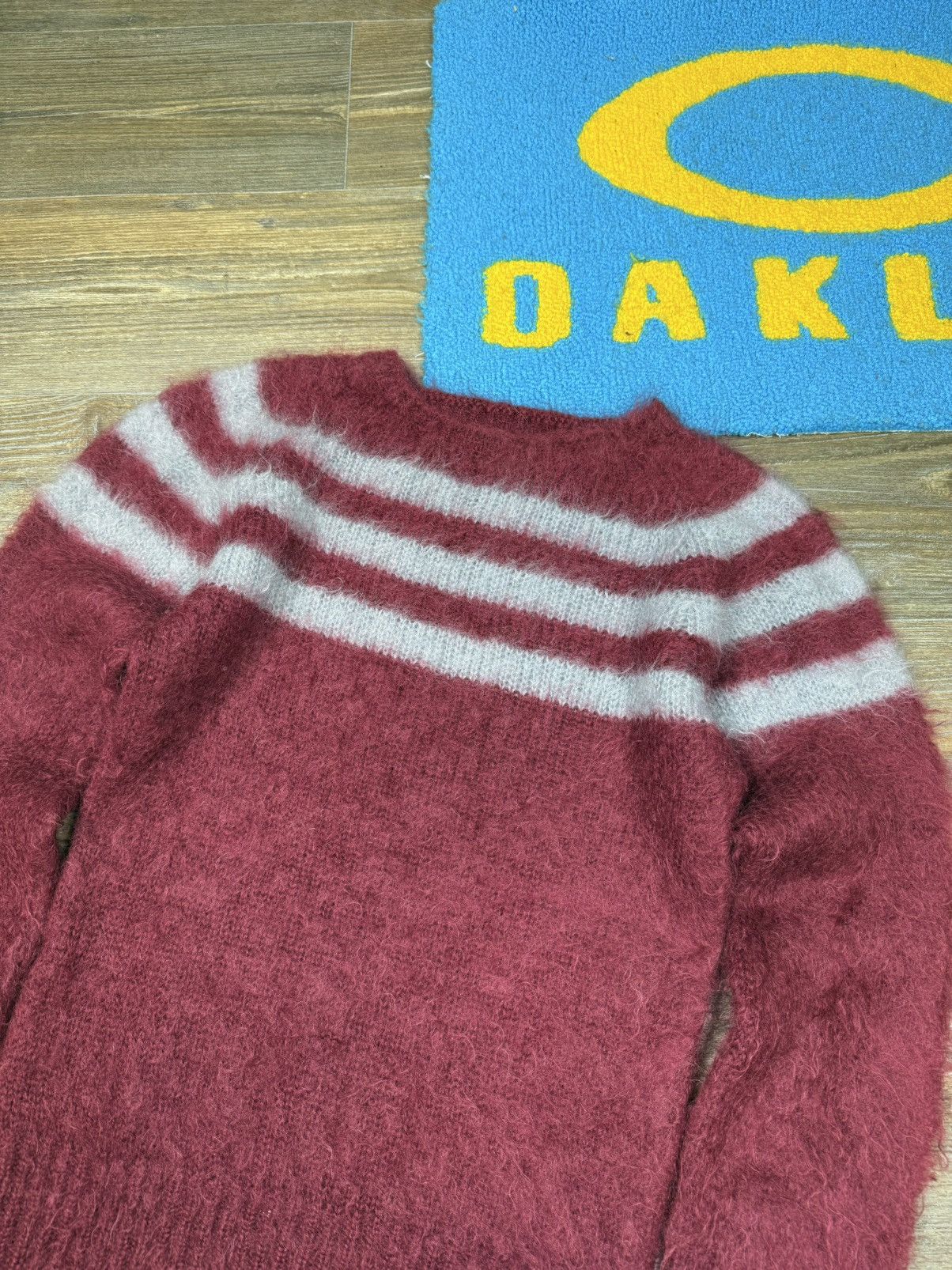 Howlin By Morrison × Howlin' Howlin by Morrison Stripped Red Mohair Crewneck Sweater Size US S / EU 44-46 / 1 - 9 Thumbnail