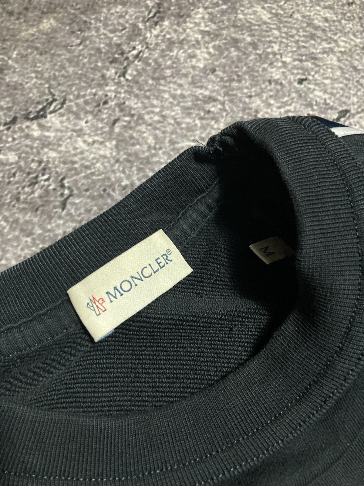 Moncler Moncler Maglia Girocollo Navy Blue Sweatshirt Logos Sleeves Size US M / EU 48-50 / 2 - 7 Thumbnail