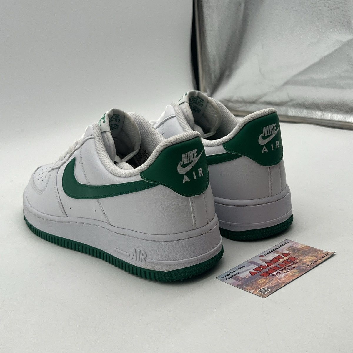 Nike Air Force 1 white malachite Size US 8.5 / EU 41-42 - 4 Thumbnail