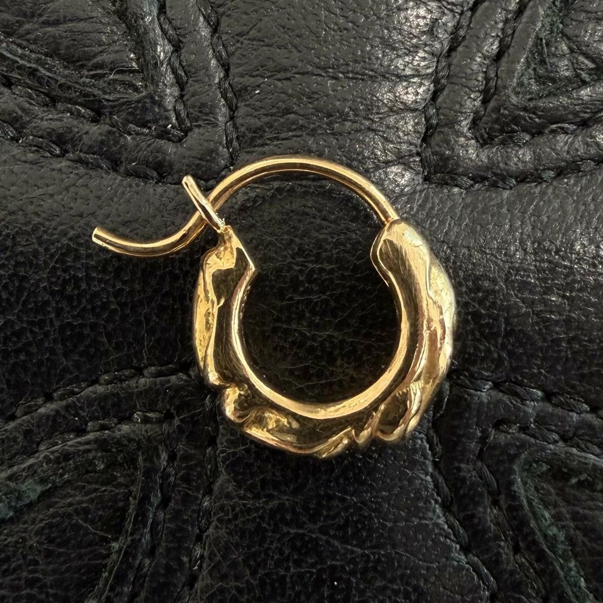 Chrome Hearts Chrome Hearts 22K Gold Tiny Scroll Hoop Earring Size ONE SIZE - 2 Thumbnail