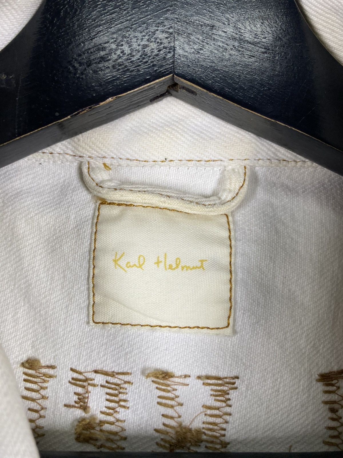 Karl Helmut Vintage Karl Helmut Patchwork Denim Jacket White Japanese Size US M / EU 48-50 / 2 - 12 Thumbnail