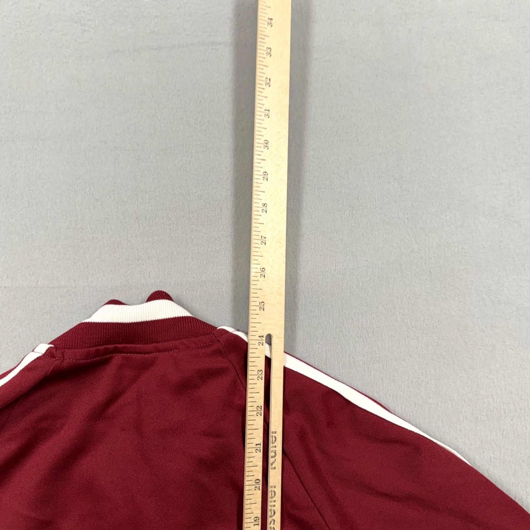 KEEN Cliff Keen Jacket Mens M Red Stripe Bomber Full Zip Pockets Lightweight Knit Polyester Stand-Up Collar Sports Wrestling Gym & Training Size US M / EU 48-50 / 2 - 6 Thumbnail