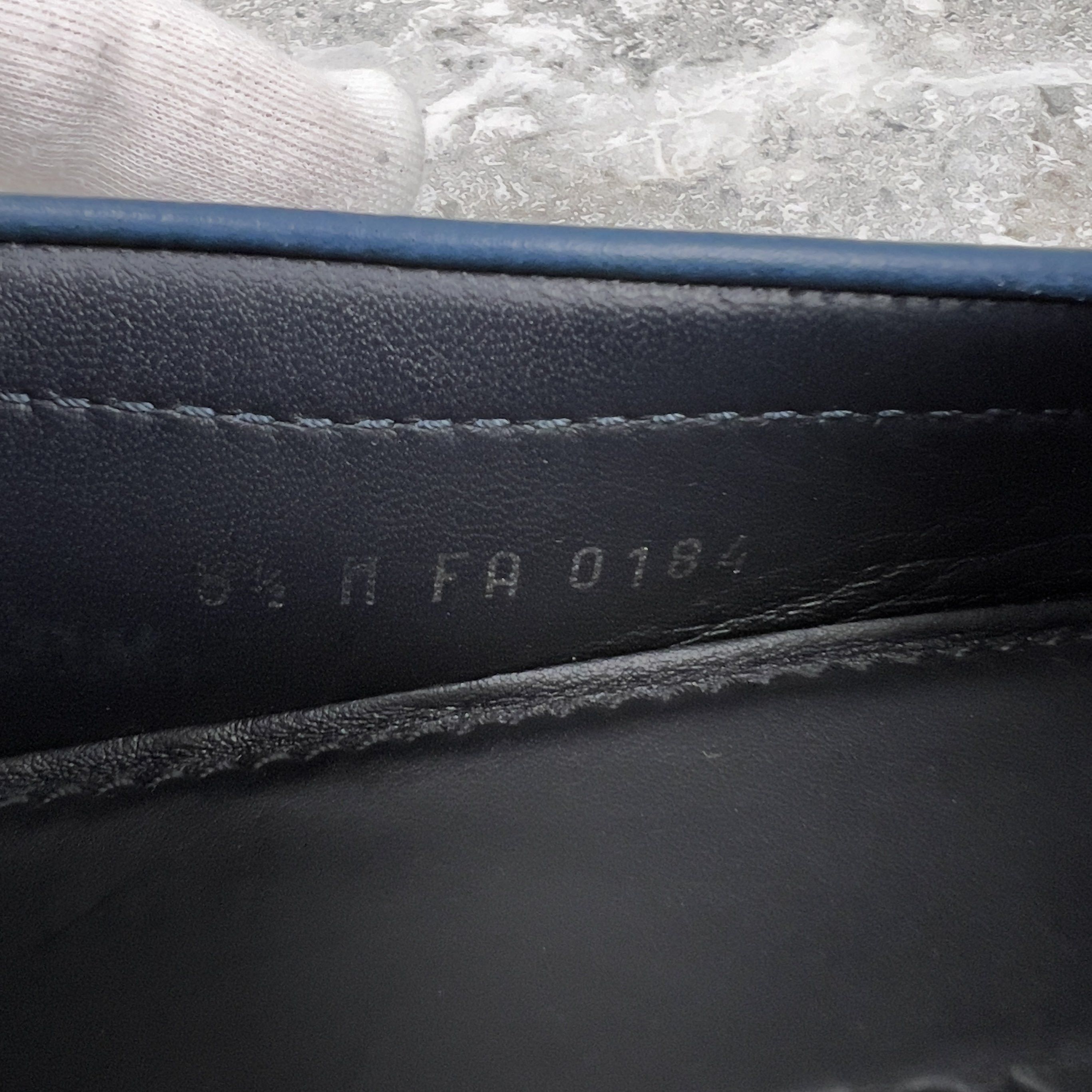 Louis Vuitton Hockenheim Moccasins Blue Grained Leather Size US 9.5 / EU 42-43 - 10 Thumbnail