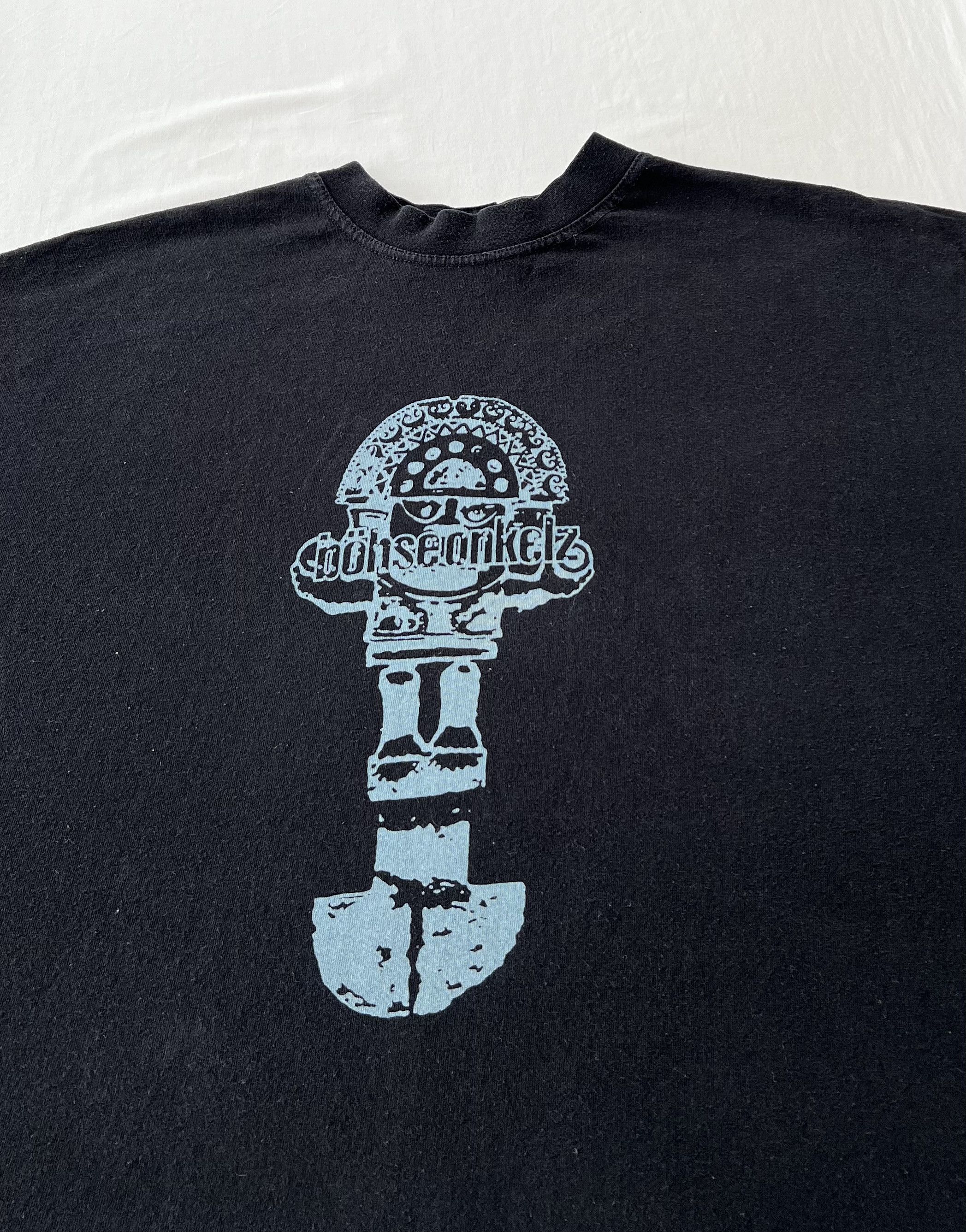 Band Tees Vintage 90s Bohse Onkelz Black T-shirt Size US XL / EU 56 / 4 - 4 Thumbnail