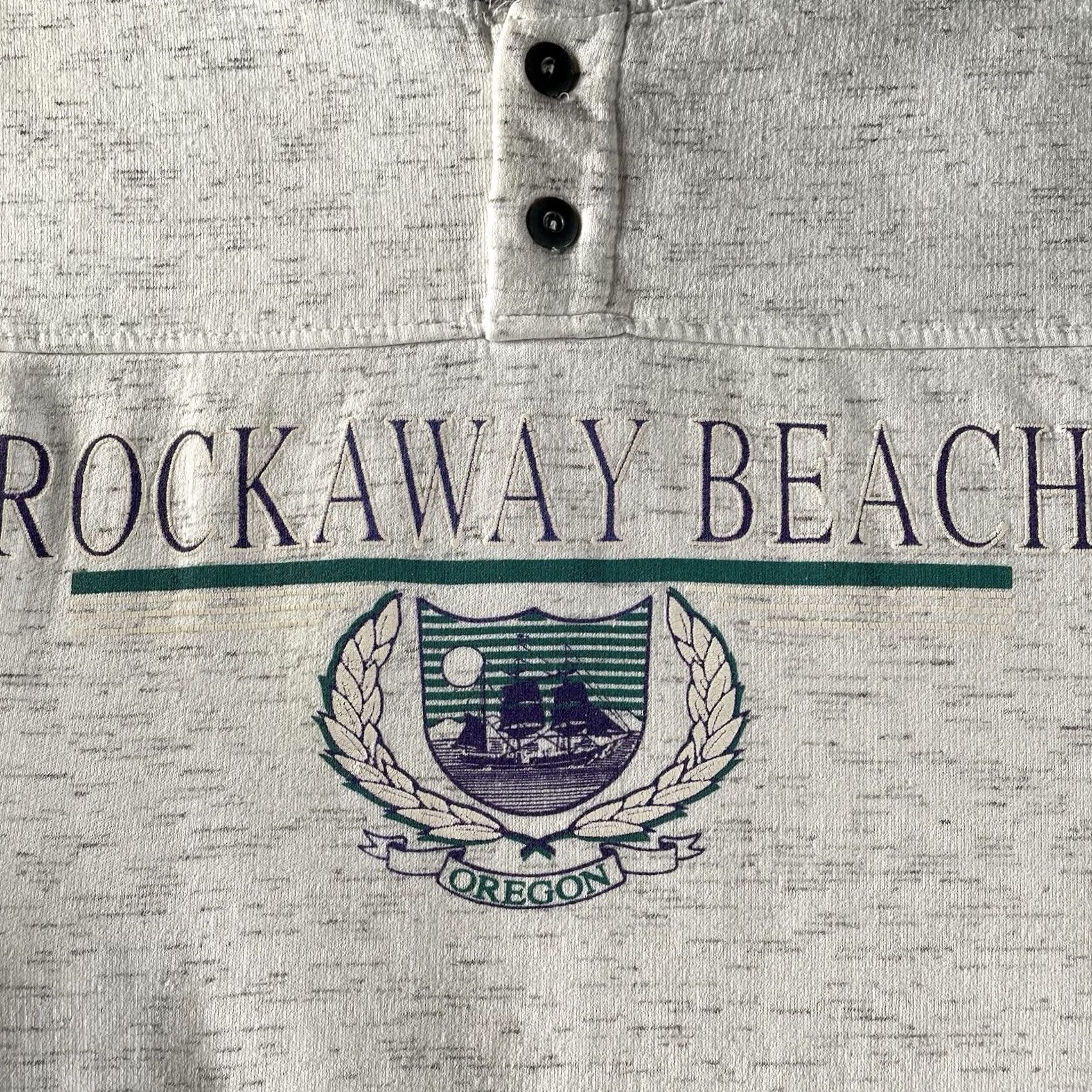 Vintage VINTAGE Rockaway Beach Pullover Sweatshirt Men XL Gray USA Ramones Punk Contrast Shirt Size US XL / EU 56 / 4 - 4 Thumbnail