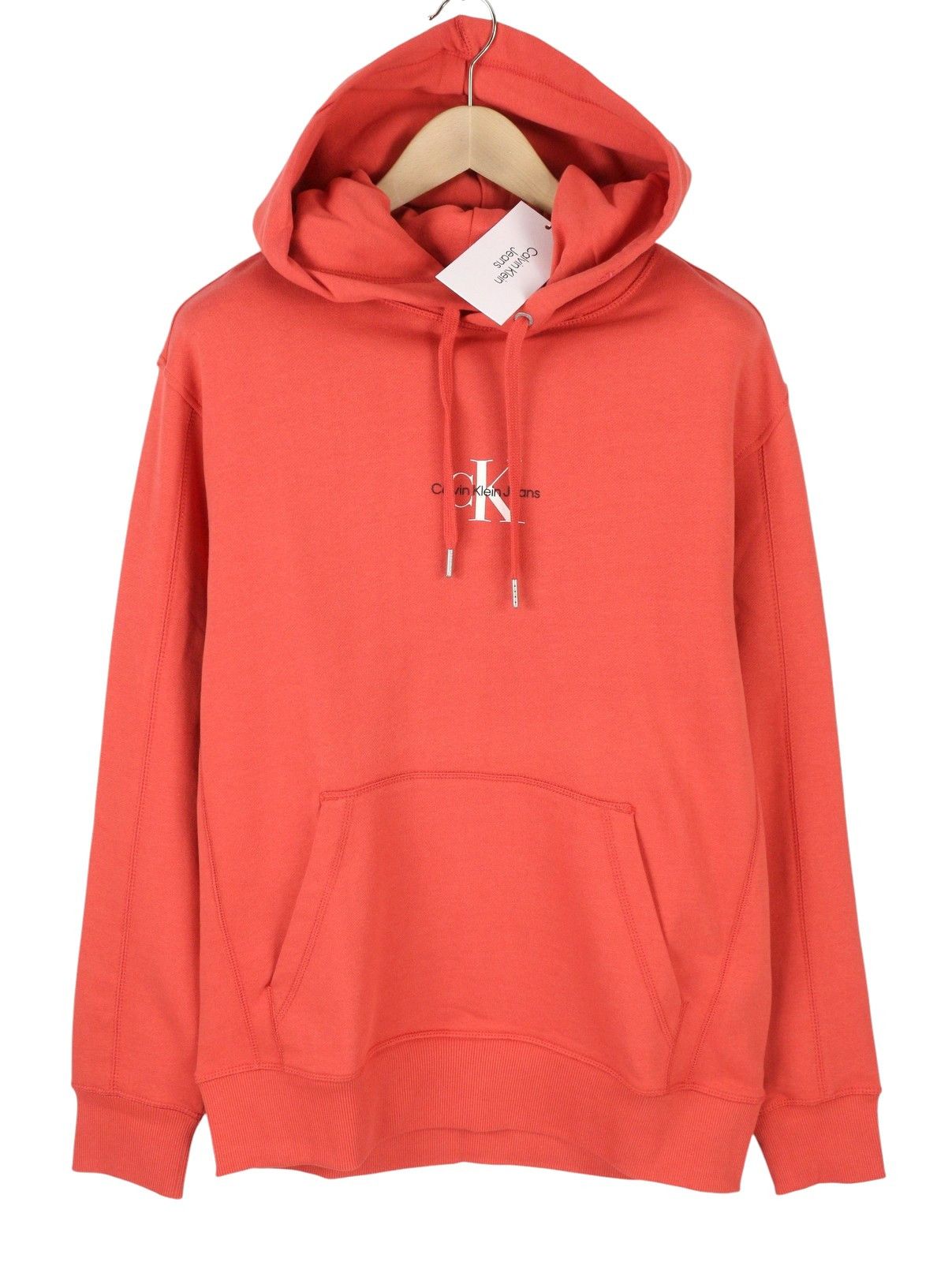 L Rhubarb Red Front Logo Pullover Hoodie 87444