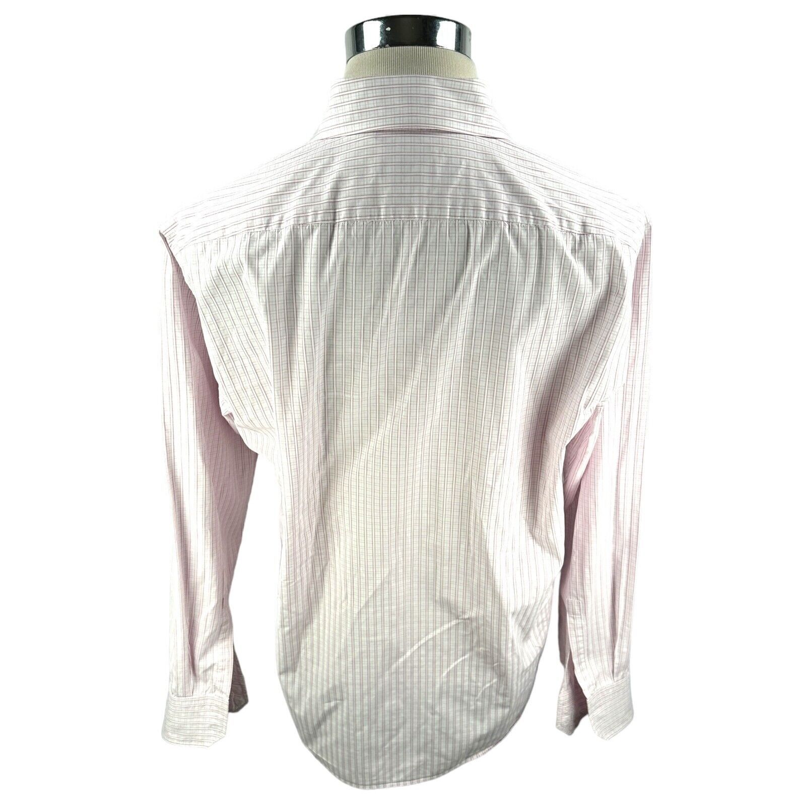 Hugo Boss Hugo Boss Gerald Dress Shirt 17.5 34/35 Pink White Button Up Size US XL / EU 56 / 4 - 6 Thumbnail