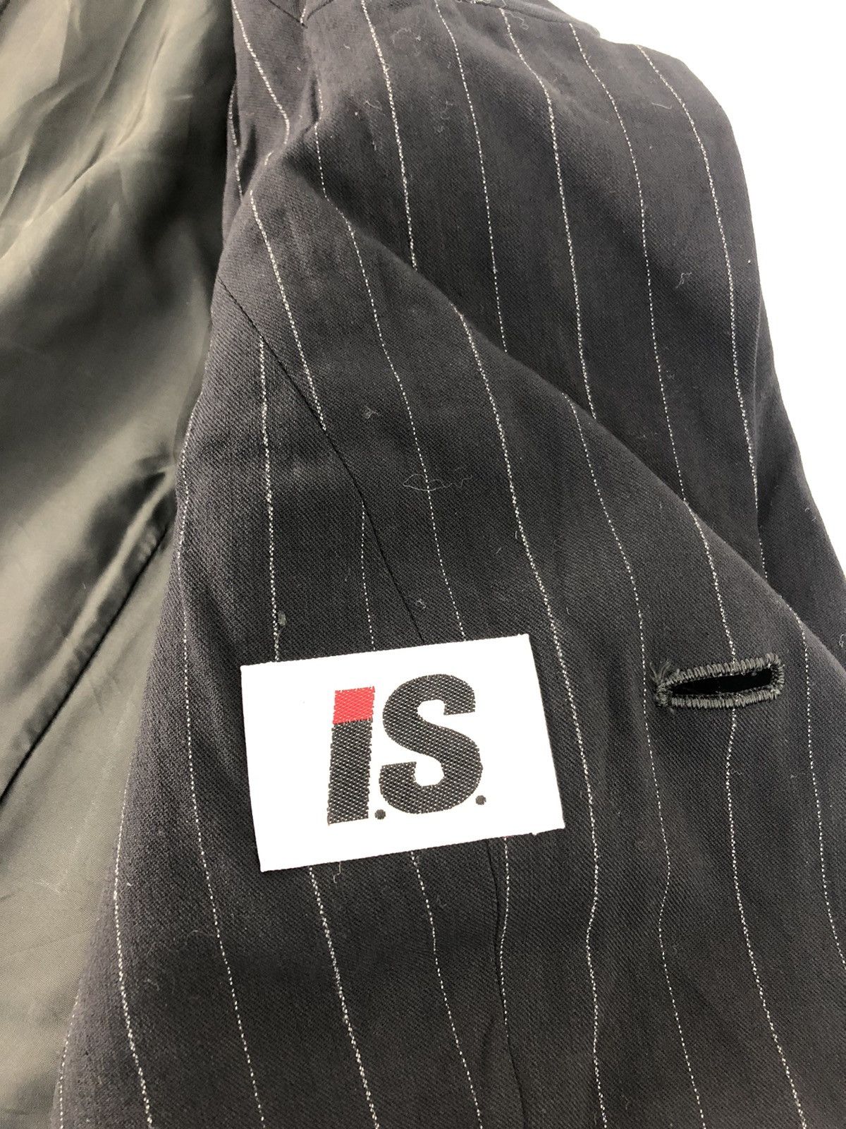 Issey Miyake × Japanese Brand Hype I.S Issey Miyake Blazer Coat Horizontal Striped Design Size M / US 6-8 / IT 42-44 - 6 Thumbnail