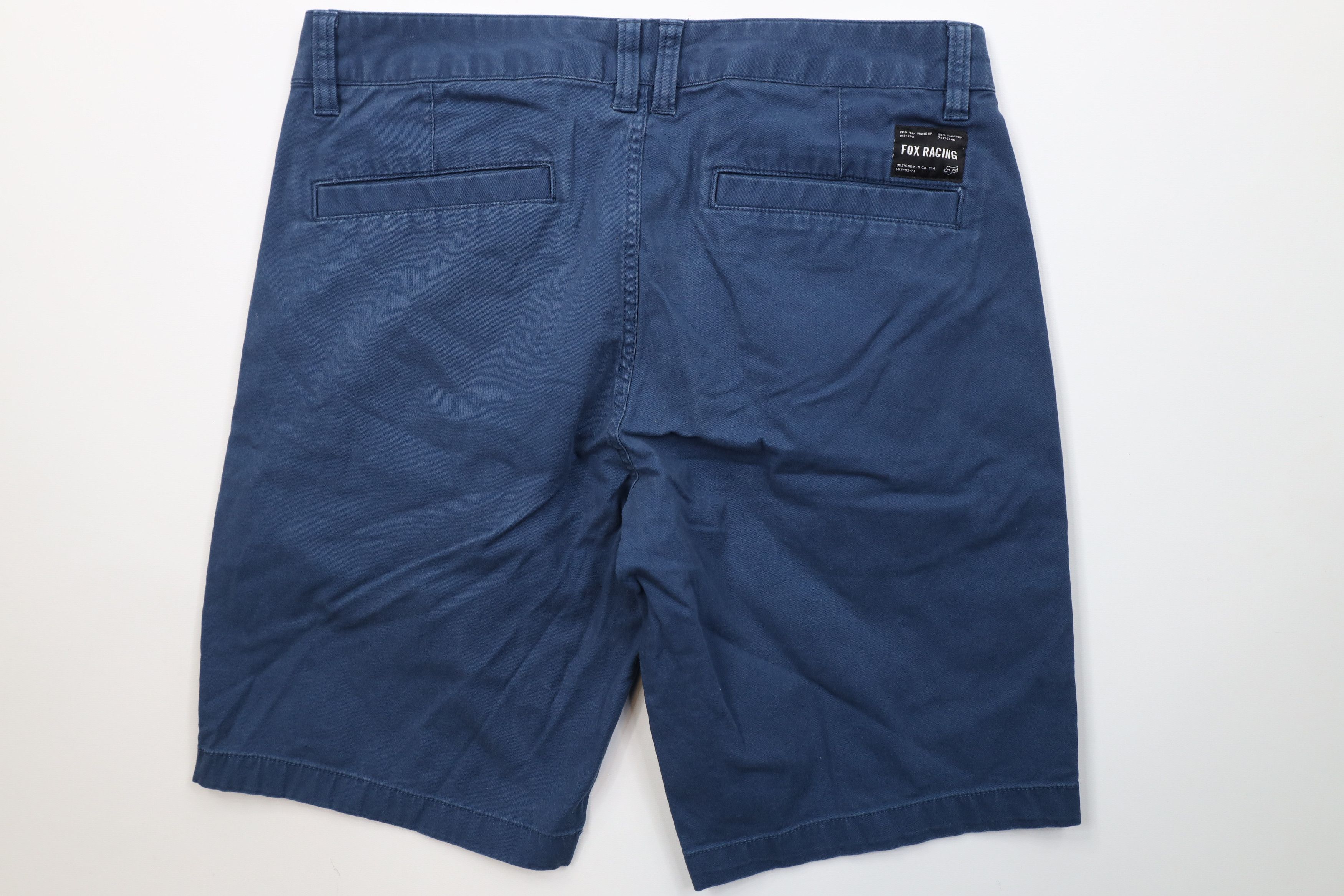 Fox Racing Vintage Y2K Fox Racing Knee Motocross Chino Shorts Blue Size US 31 - 8 Thumbnail