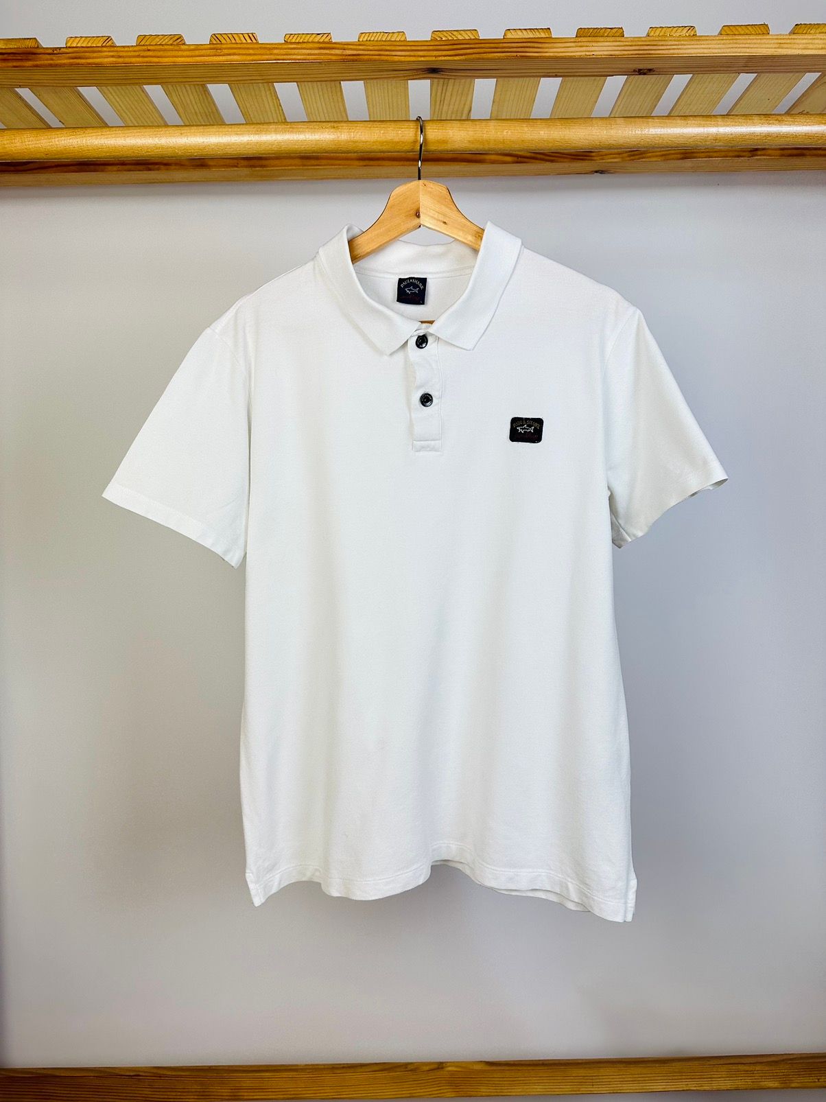 Pre-owned Paul & Shark Yachting Classic Polo Shirt Size L In White