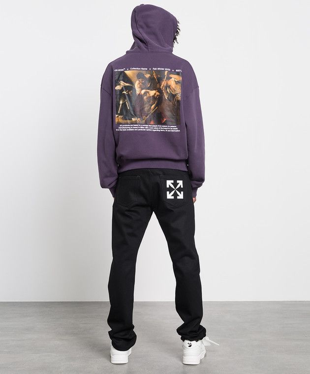 Off-White Purple Caravaggio Crowning Oversized Hoodie Size US S / EU 44-46 / 1 - 4 Thumbnail