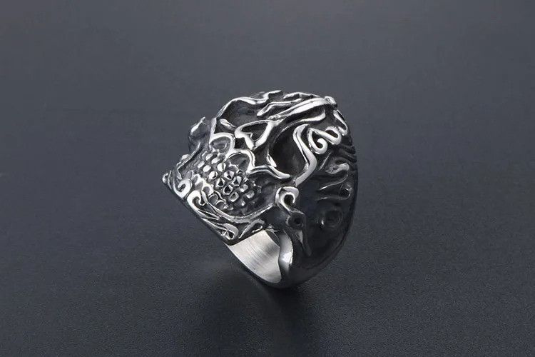Jewelry Retro Skull Ring With Lucky Size ONE SIZE - 2 Thumbnail