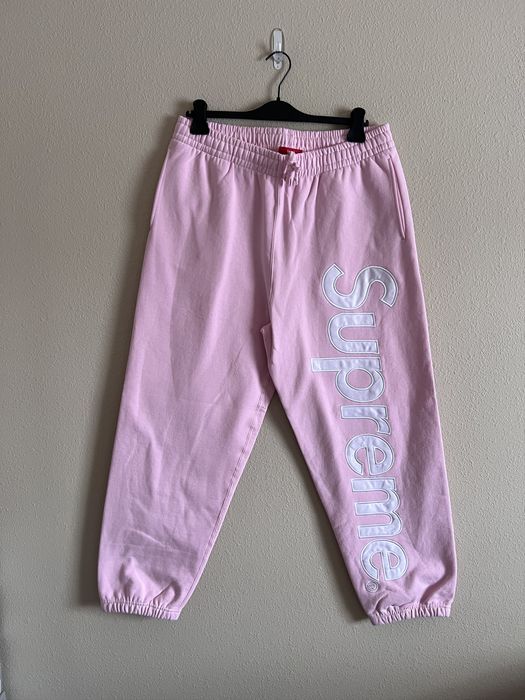 Supreme Supreme Satin Applique Sweatpants in Pink | Grailed