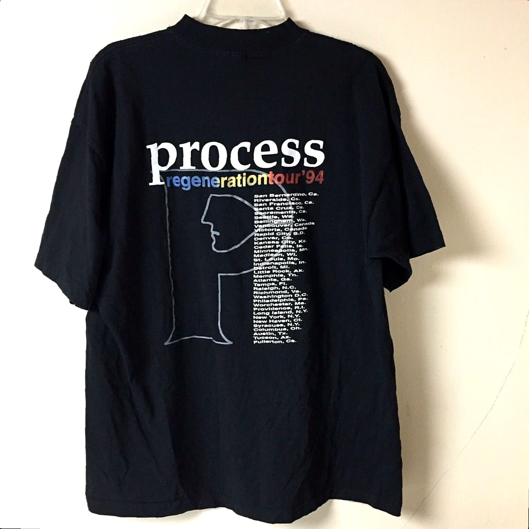 Vintage VTG Murina Regeneration Shirt Black 1994 Tour Tee 100% Cotton Adult XL Short Sleeve Men Mens Punk Band Tee Single Stitch Size US XL / EU 56 / 4 - 5 Thumbnail