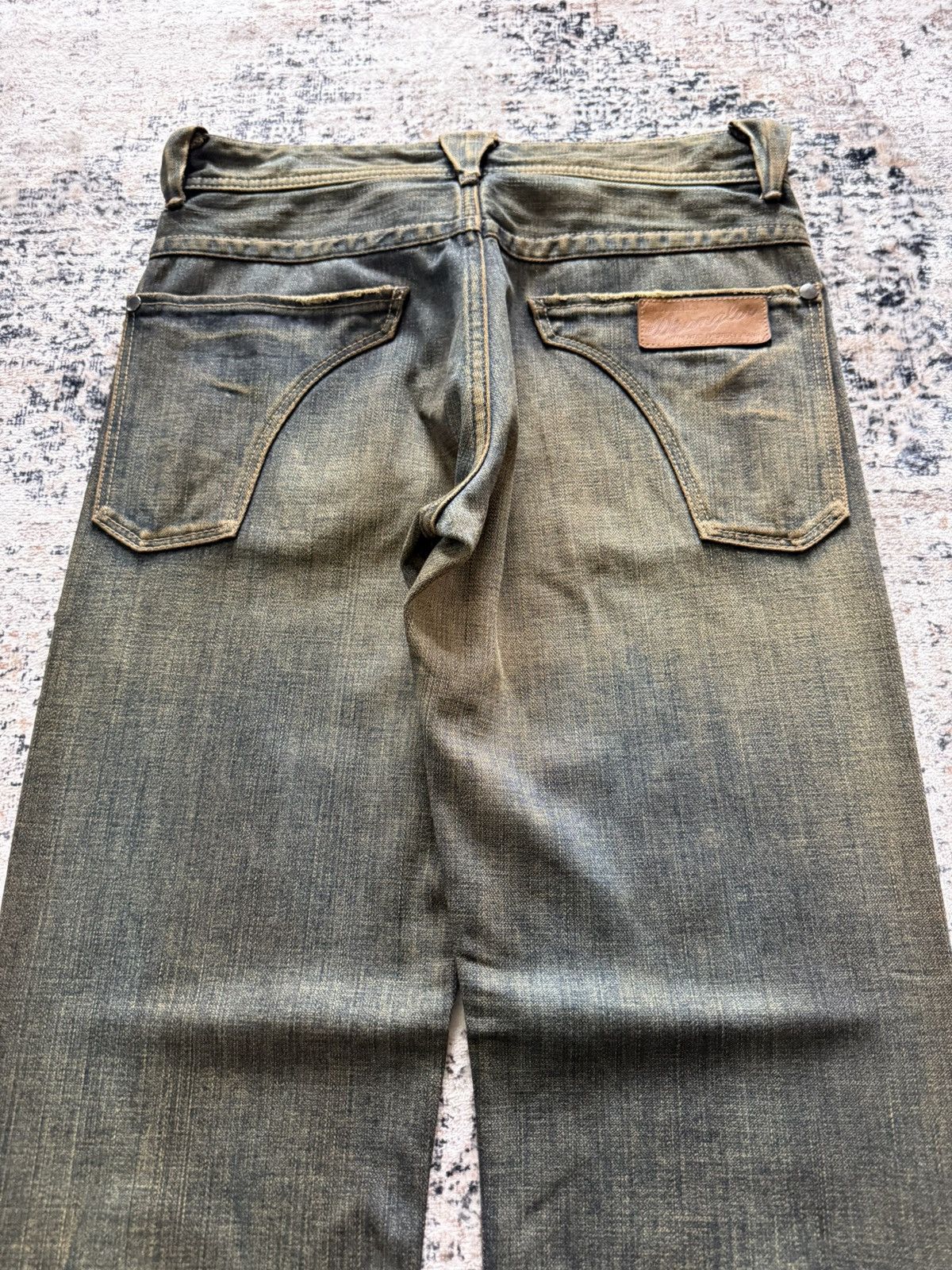 Le Grande Bleu (L.G.B.) Vintage Wrangler Gun Pocket Mud Wash Jeans Size US 30 / EU 46 - 3 Thumbnail