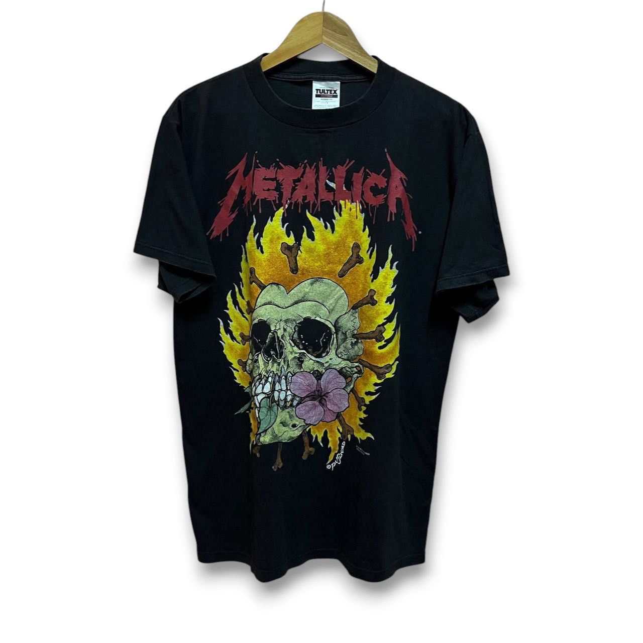 Band Tees × Metallica × Vintage Vintage 1994 Metallica Big Skull Pushead T Shirt Size US L / EU 52-54 / 3 - 1 Thumbnail