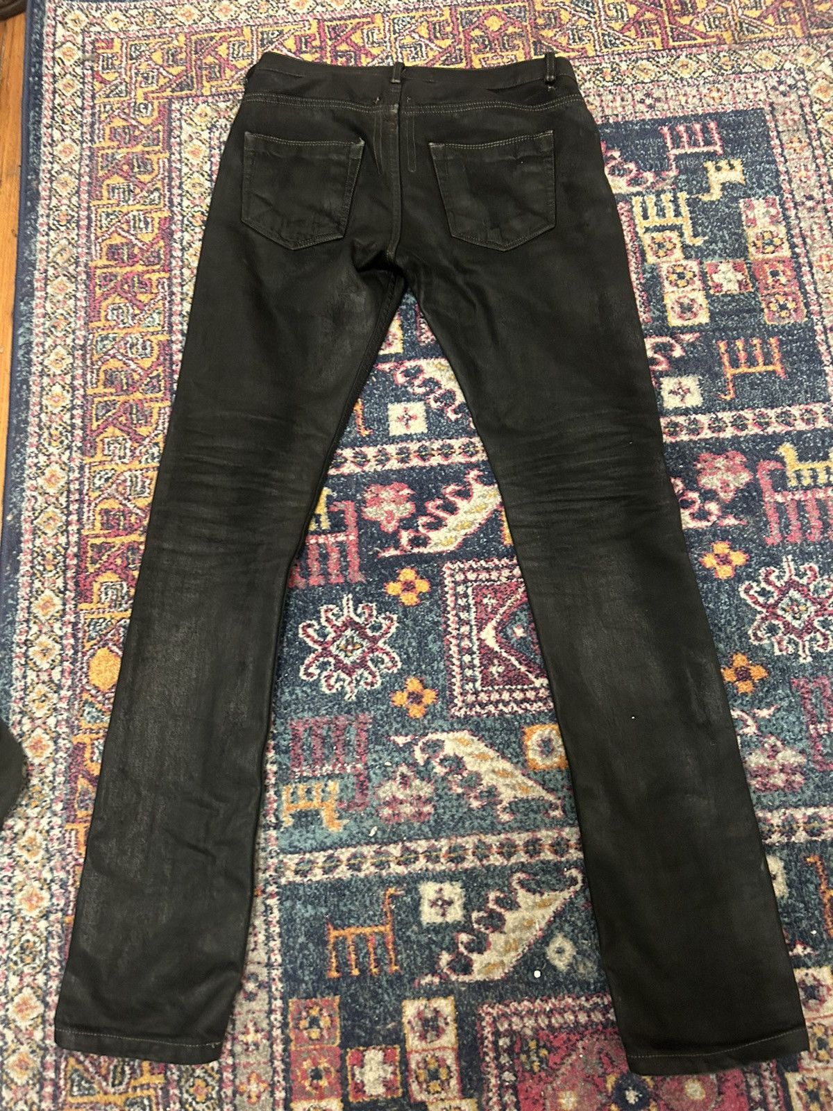 Rick Owens Rick Owens Black Waxed Detroits 2013 nyc edition Size US 30 / EU 46 - 2 Thumbnail