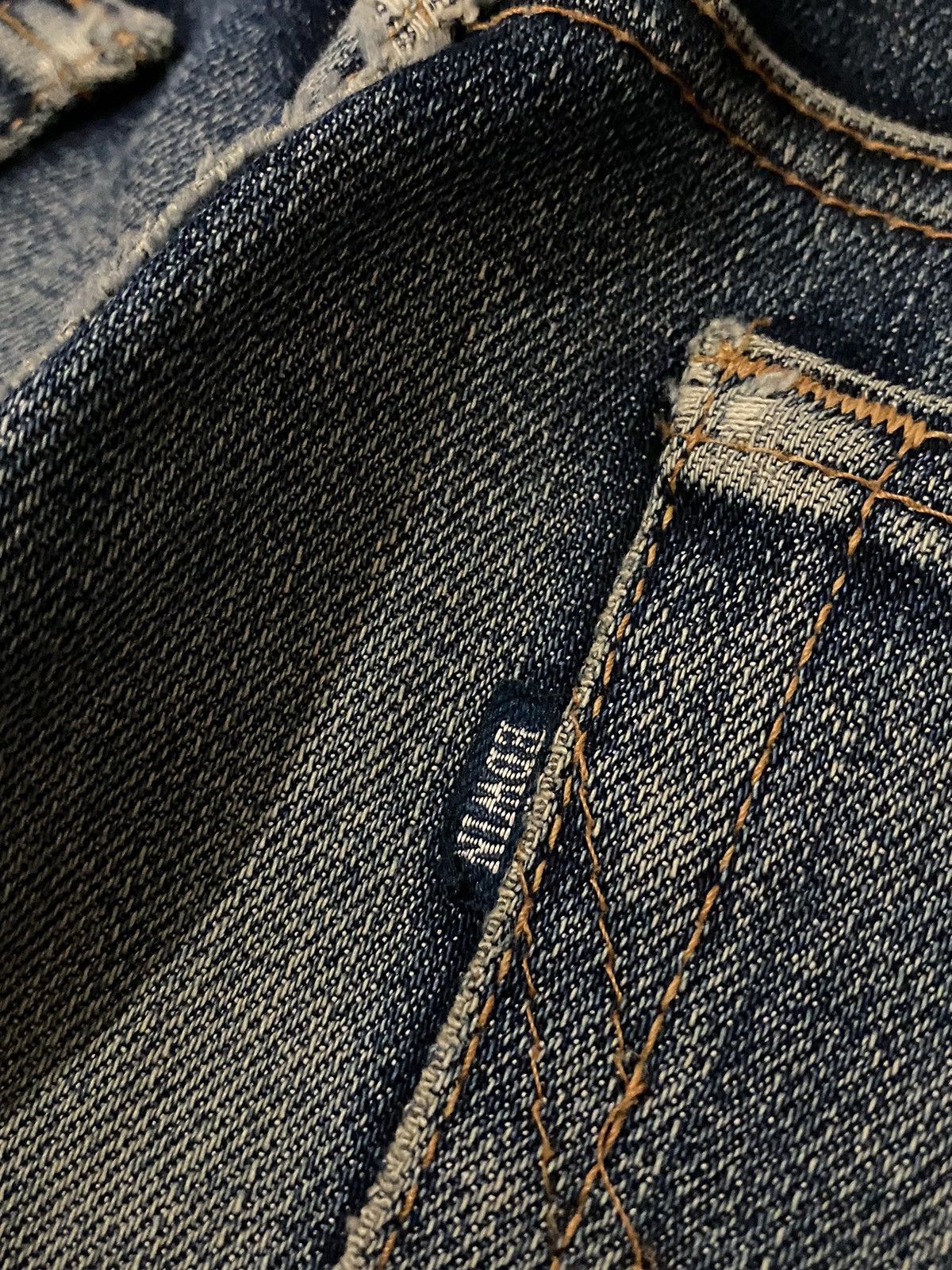 Vintage Edwin 403 W-Flex Dirty Washed Distress Straight Cut