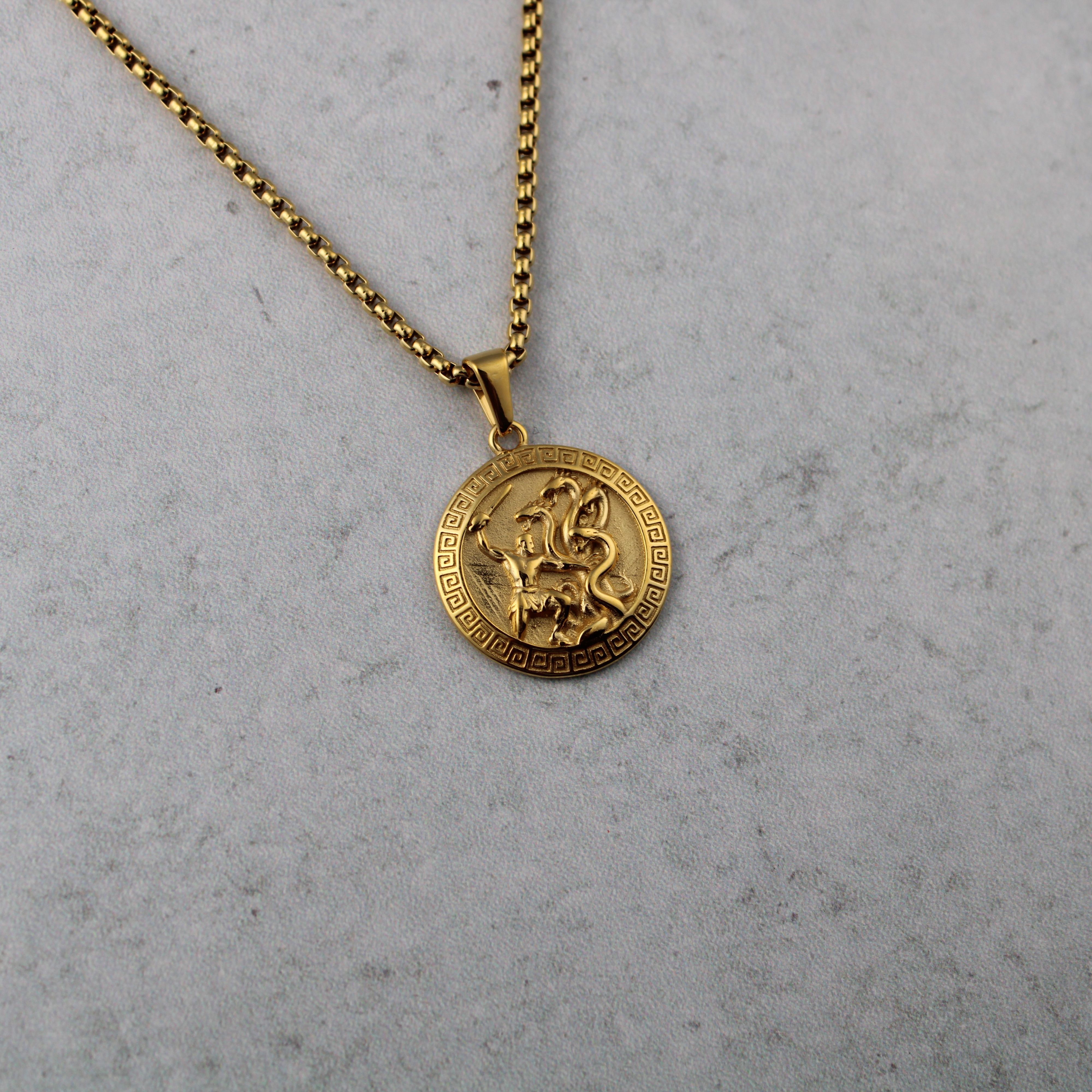 Jewelry Gold Hercules Pendant Chain Necklace Size ONE SIZE - 3 Thumbnail