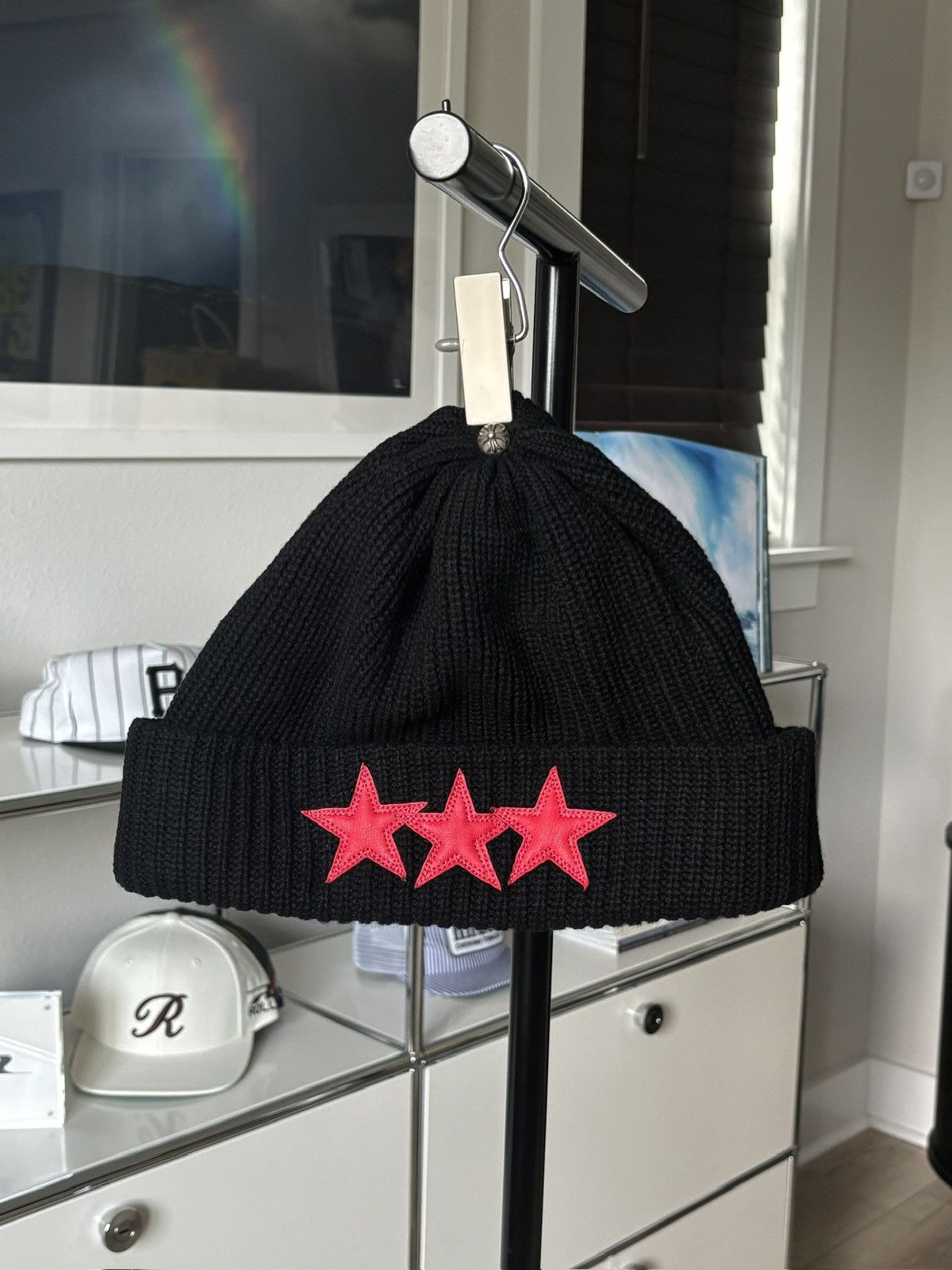 Chrome Hearts CHROME HEARTS | CASHMERE STAR PATCH CROSS DADDY BEANIE Size ONE SIZE - 1 Thumbnail