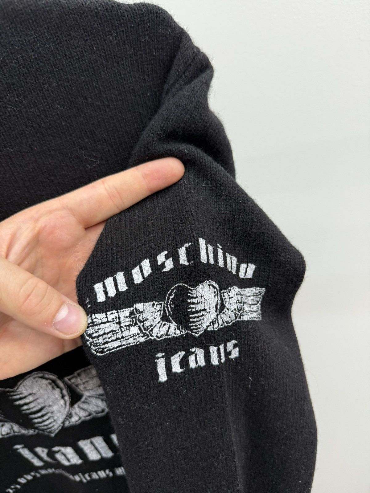 Moschino × Vintage Vintage Moschino Tattoo Printed Wool Sweater Size US M / EU 48-50 / 2 - 6 Thumbnail