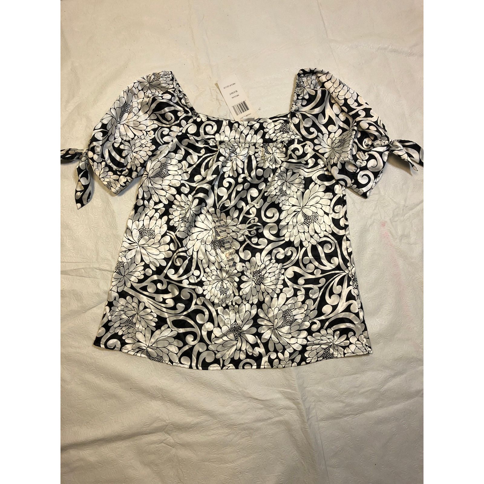 Other Women’s Allison Taylor Amour decor Black and White Blouse Size M / US 6-8 / IT 42-44 - 1 Thumbnail