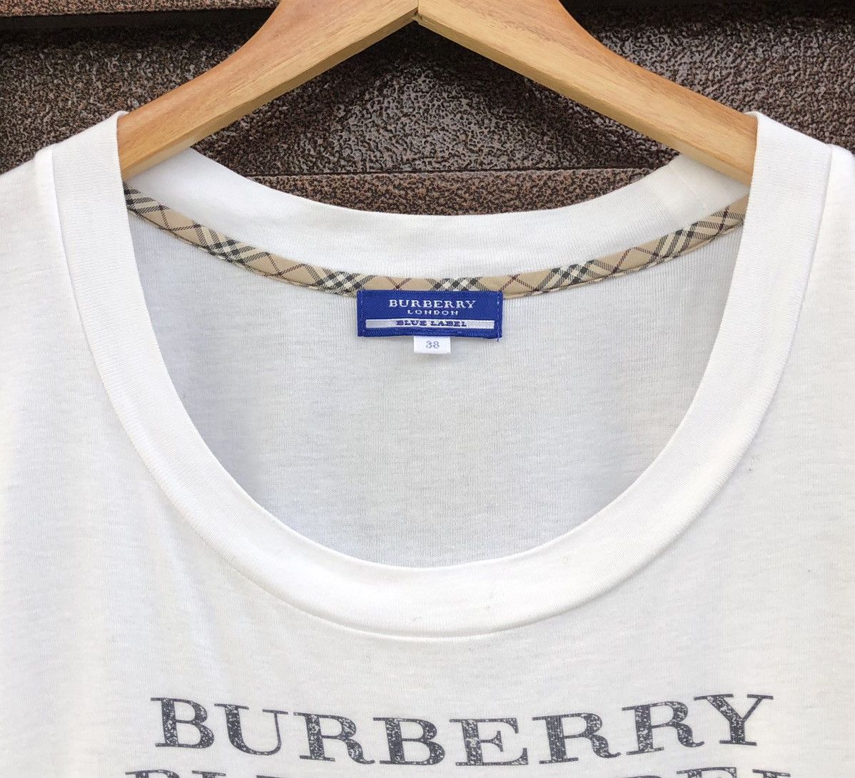 Burberry Authentic Burberry Blue Label Big Logo Short Sleeve Shirt Size S / US 4 / IT 40 - 6 Thumbnail