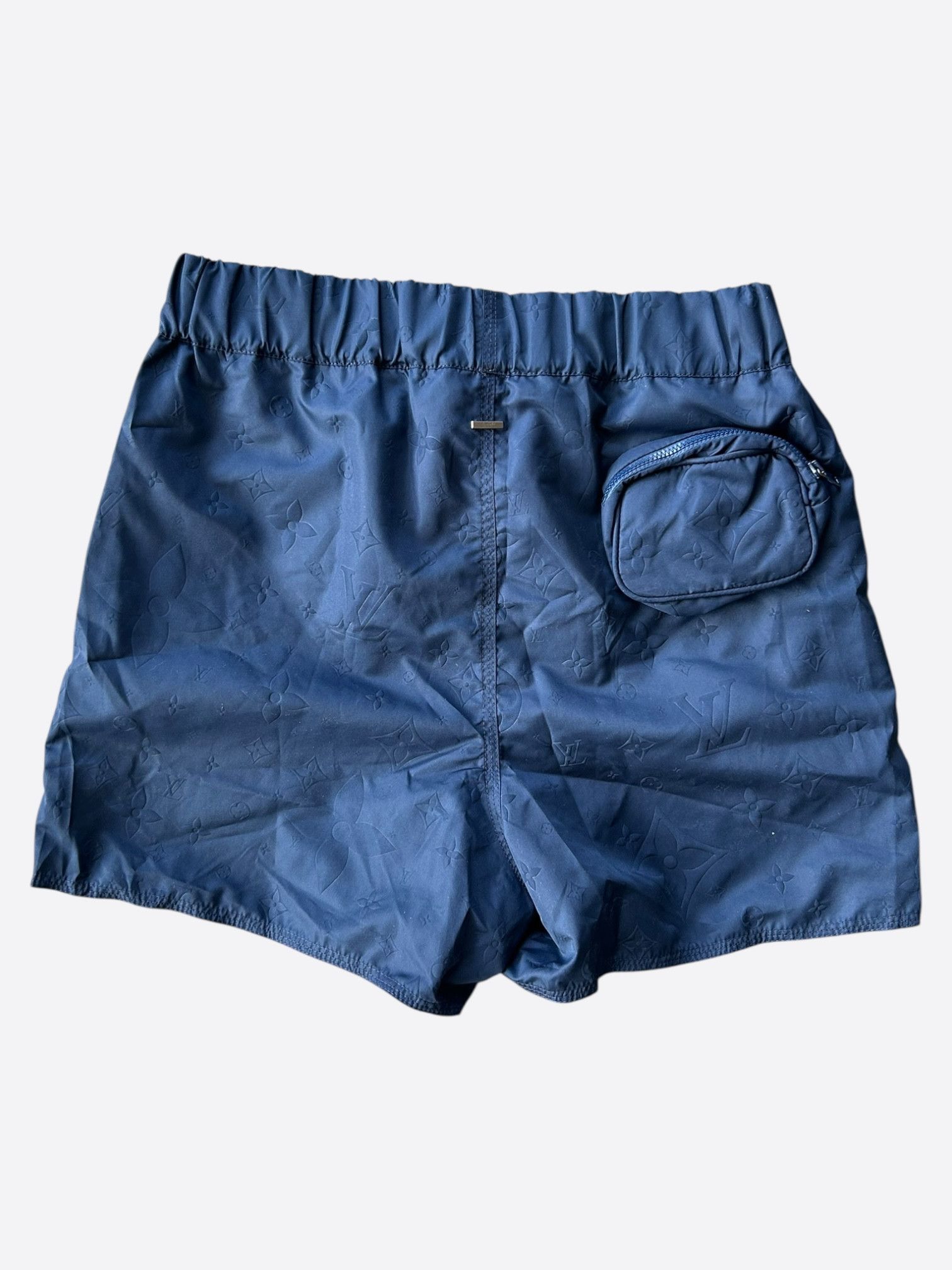 Louis Vuitton Louis Vuitton Navy Monogram Swim Shorts Size US 28 / EU 44 - 2 Thumbnail