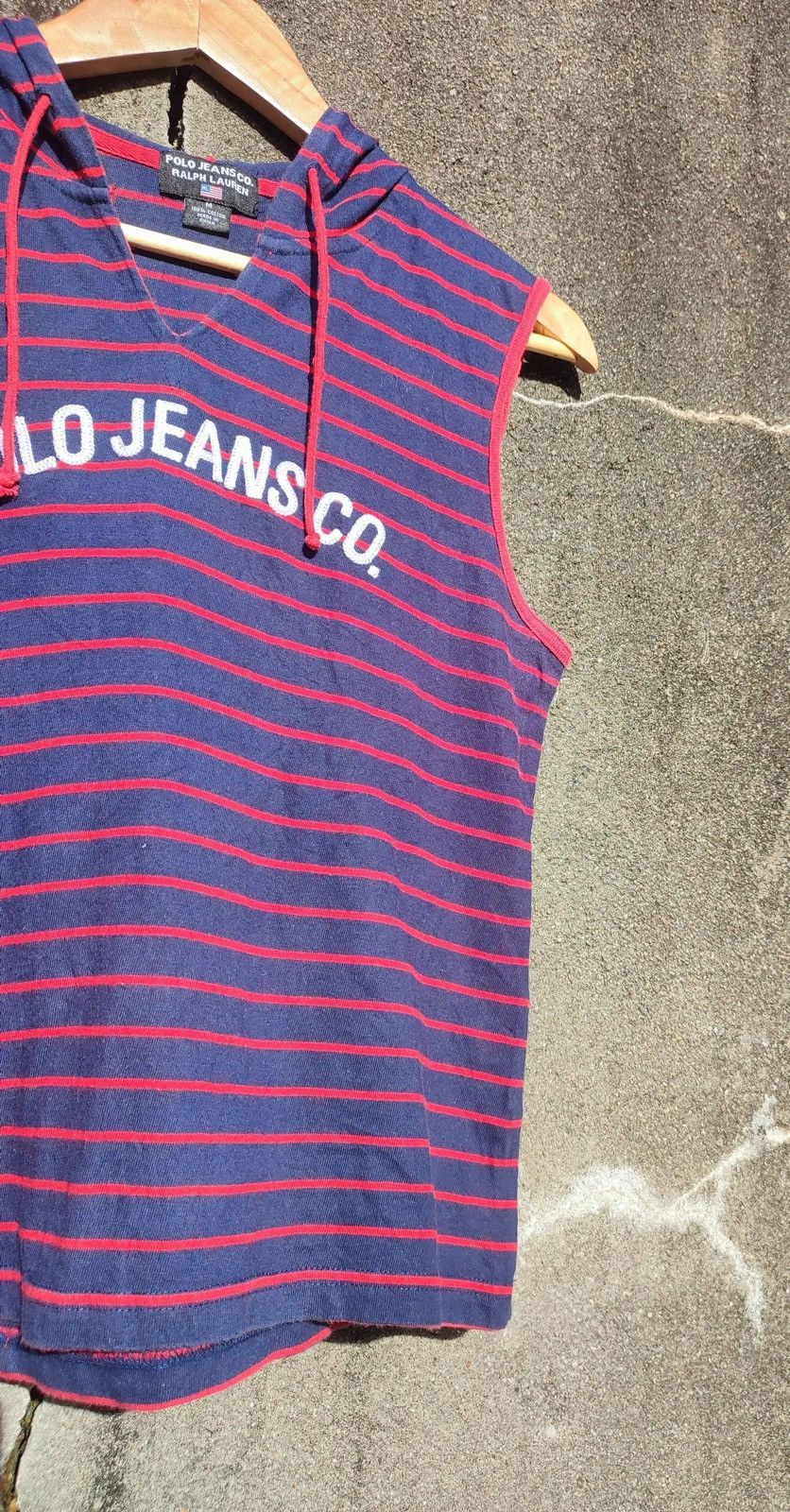 Polo Ralph Lauren Vintage Polo Jeans Co. Sleeveless Hoodie (Y2K Era) Size US M / EU 48-50 / 2 - 4 Thumbnail