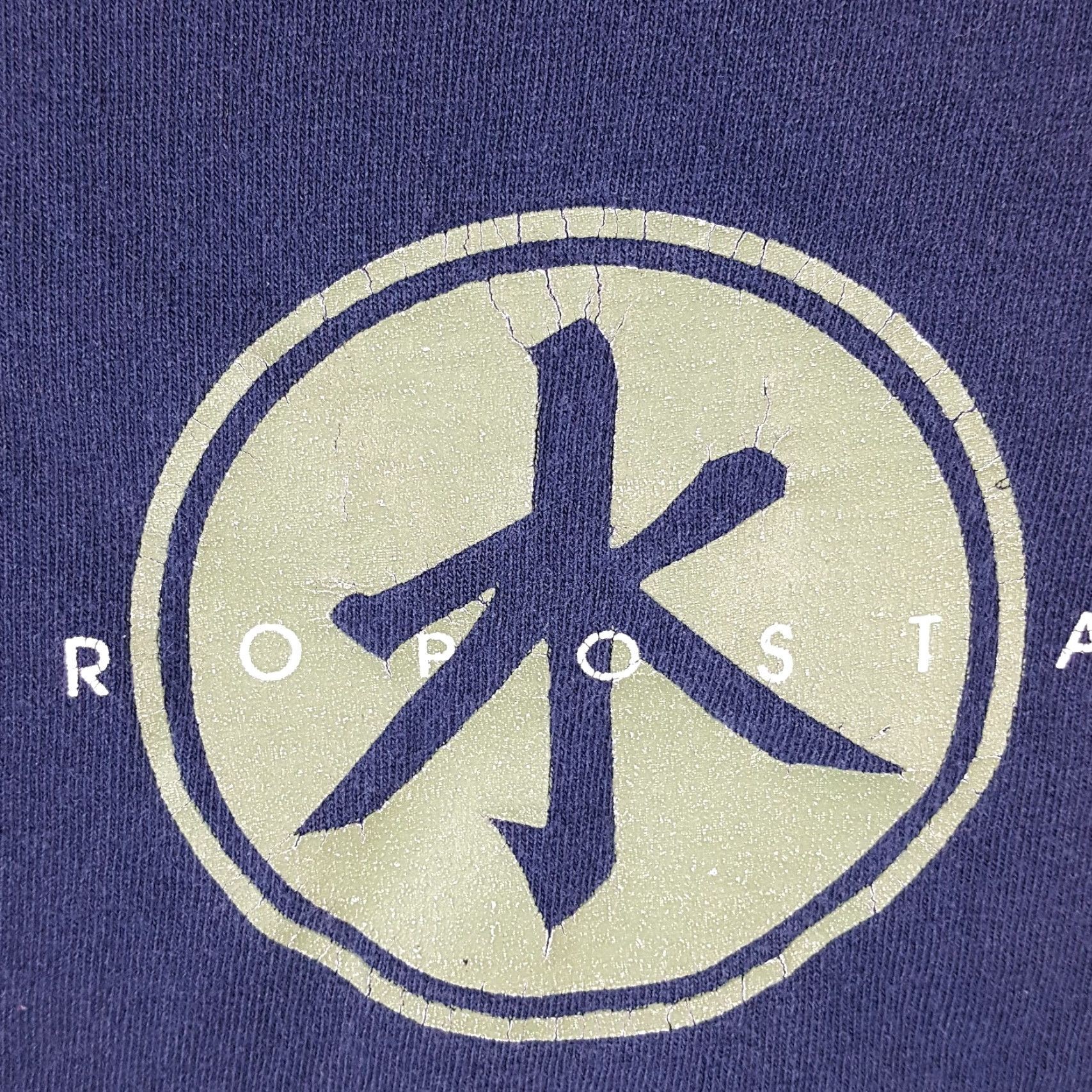 Vintage VINTAGE Aeropostale Y2K Chinese Water Logo T-Shirt Men's XL Blue Faded Grunge 90s Skater Size US XL / EU 56 / 4 - 4 Thumbnail