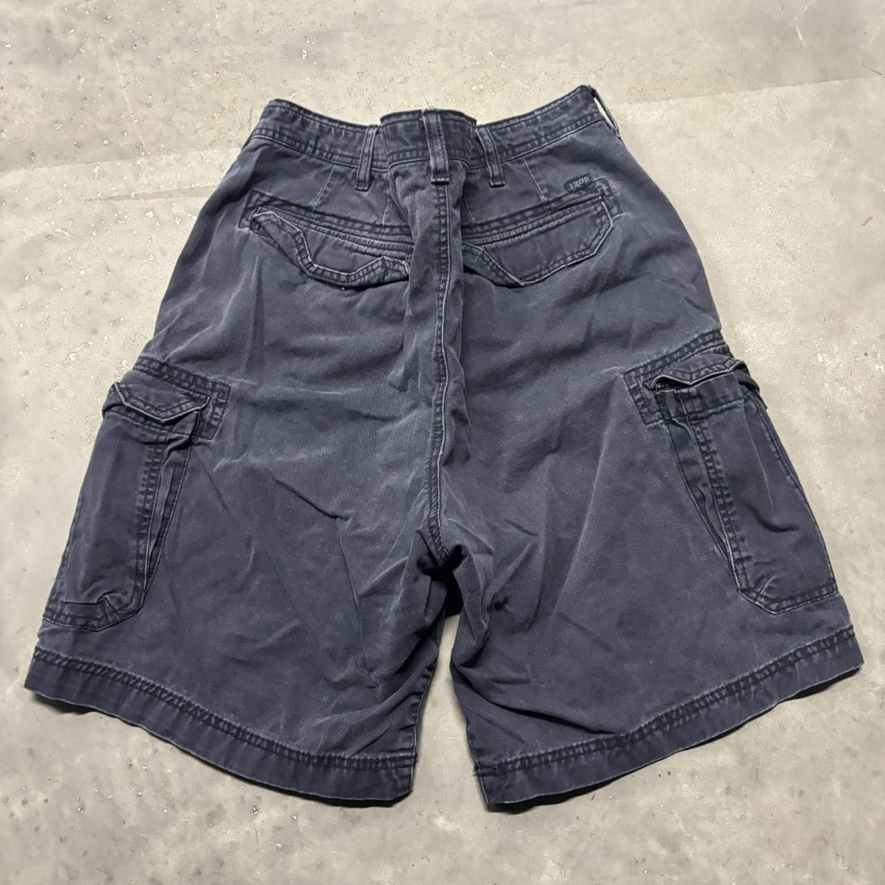 Japanese Brand × Vintage Crazy Vintage Y2K/2000s Baggy Navy Blue Streetwear Skater Style Cargo Shorts! Size US 38 / EU 54 - 5 Thumbnail