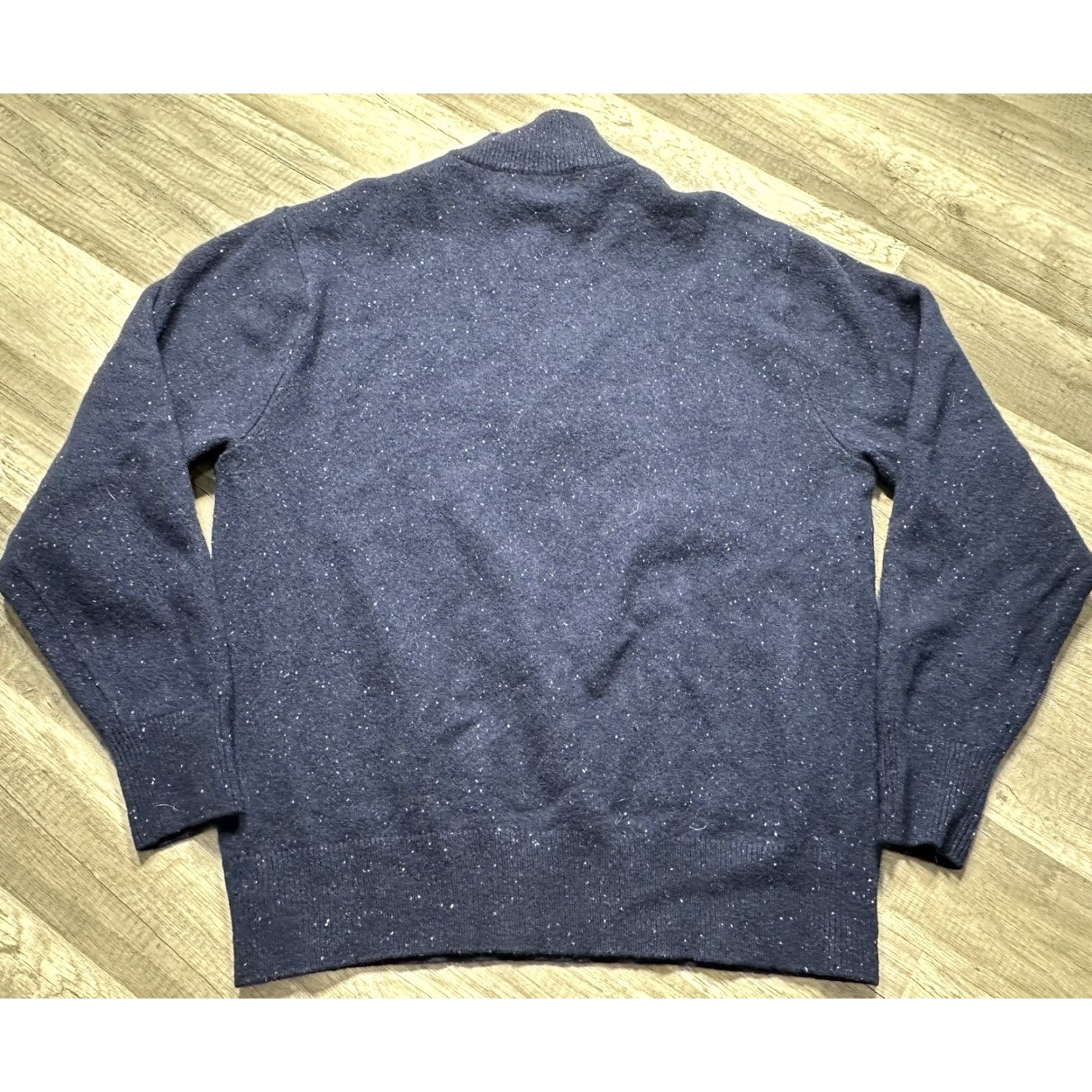 Orvis Orvis Sweater Mens Large Navy Blue Speckled Knit Wool 1/4 Zip Casual Pullover Size US L / EU 52-54 / 3 - 2 Thumbnail