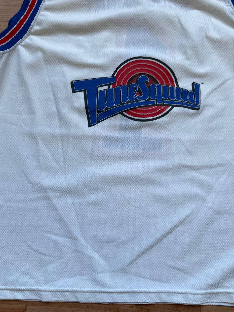 Warner Bros 1996 TUNE SQUAD #1 BUGS BUNNY NUTMEG MILL SPACE JAM JERSEY M Size US M / EU 48-50 / 2 - 14 Thumbnail