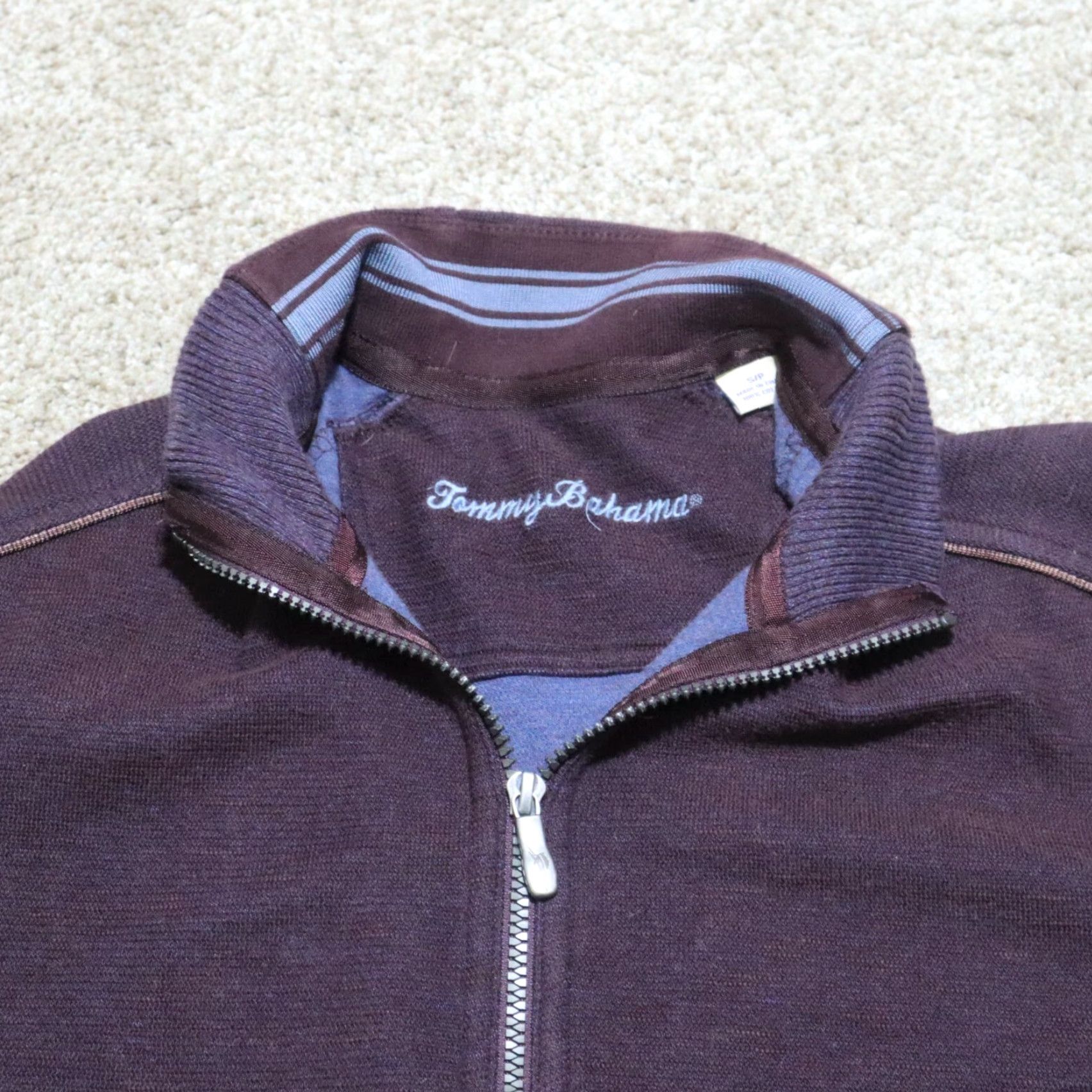 Tommy Bahama VINTAGE Tommy Bahama Full Zip Jacket Burgundy Men's Size S Small Size US S / EU 44-46 / 1 - 2 Thumbnail