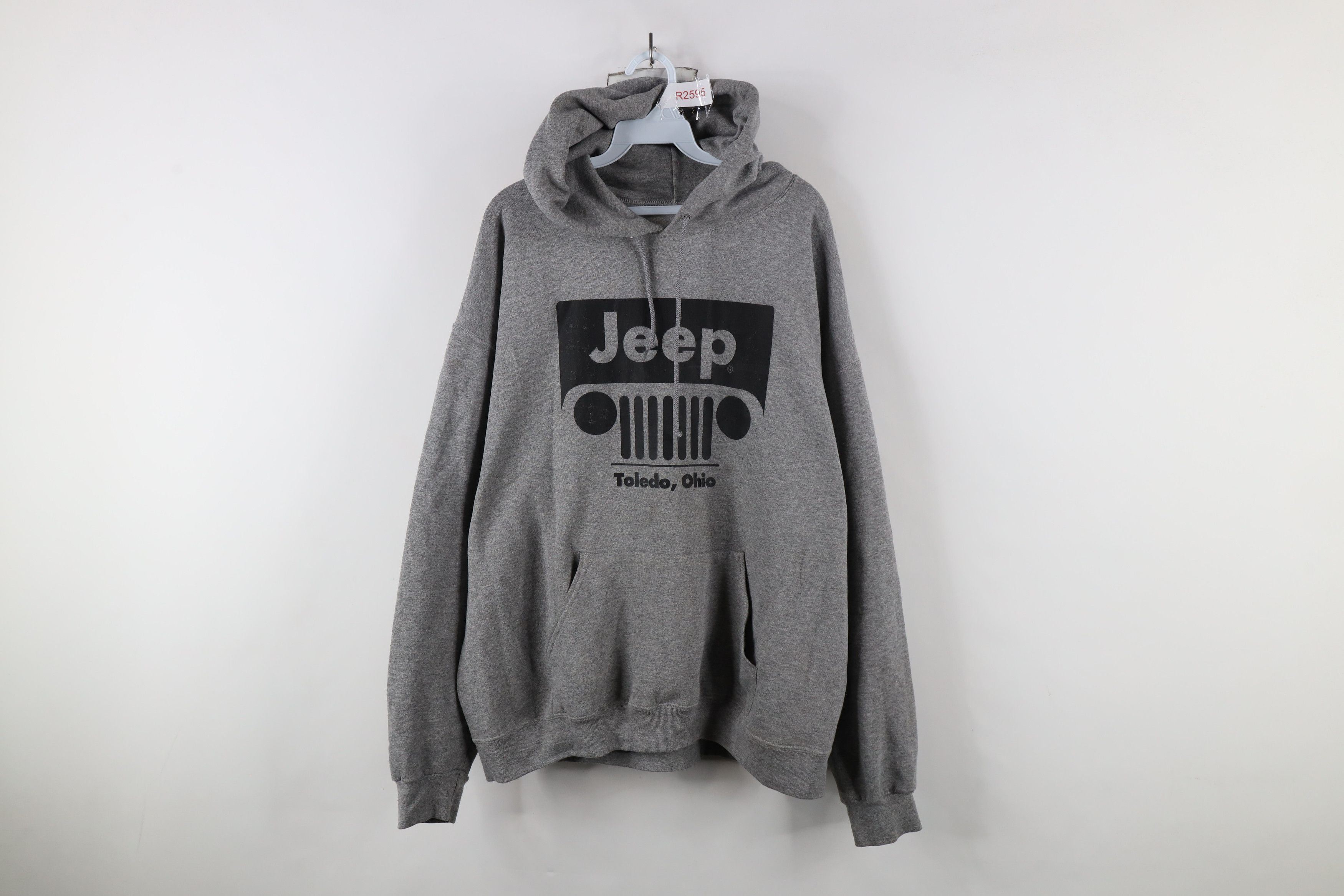 Vintage Vintage 90s Fit Spell Out Jeep Motors Hoodie Sweatshirt Gray Size US XL / EU 56 / 4 - 1 Thumbnail