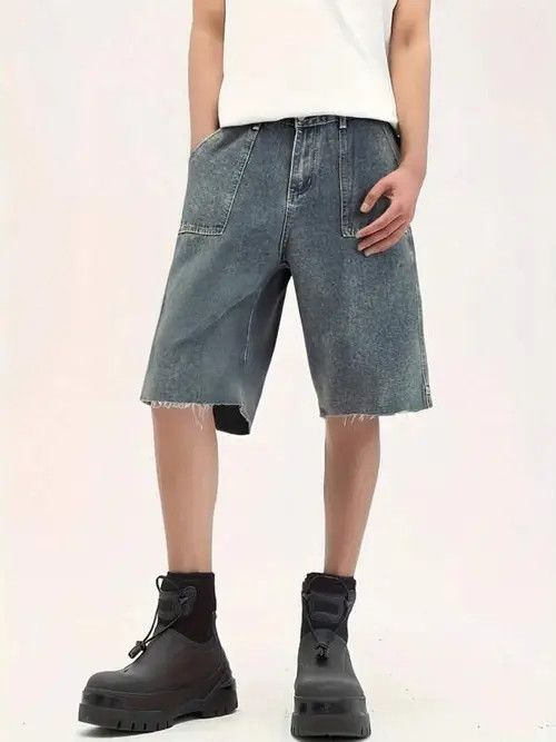 Japanese Brand × Vintage VINTAGE Y2K RETRO jeans denim shorts Size US 37 - 1 Thumbnail