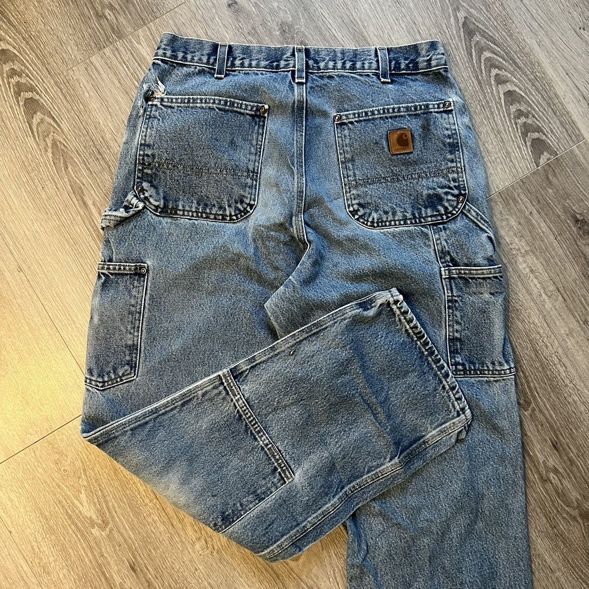 image of Carhartt Double Knee Pants Workwear in Blue, Men's (Size 32)