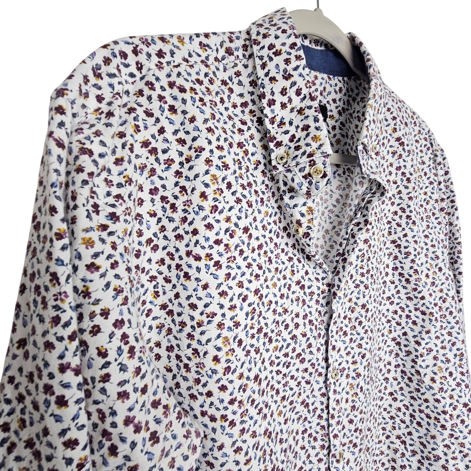 Zara Zara Mens Floral Button Down Shirt Sz XL Elbow Patch Preppy Size US XL / EU 56 / 4 - 5 Thumbnail