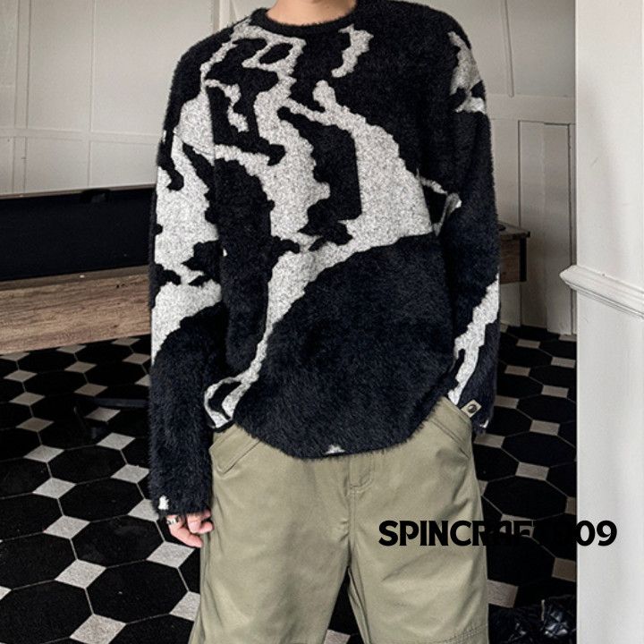 Other Graphic y2k Style Striped Knit Sweater Size US L / EU 52-54 / 3 - 3 Thumbnail
