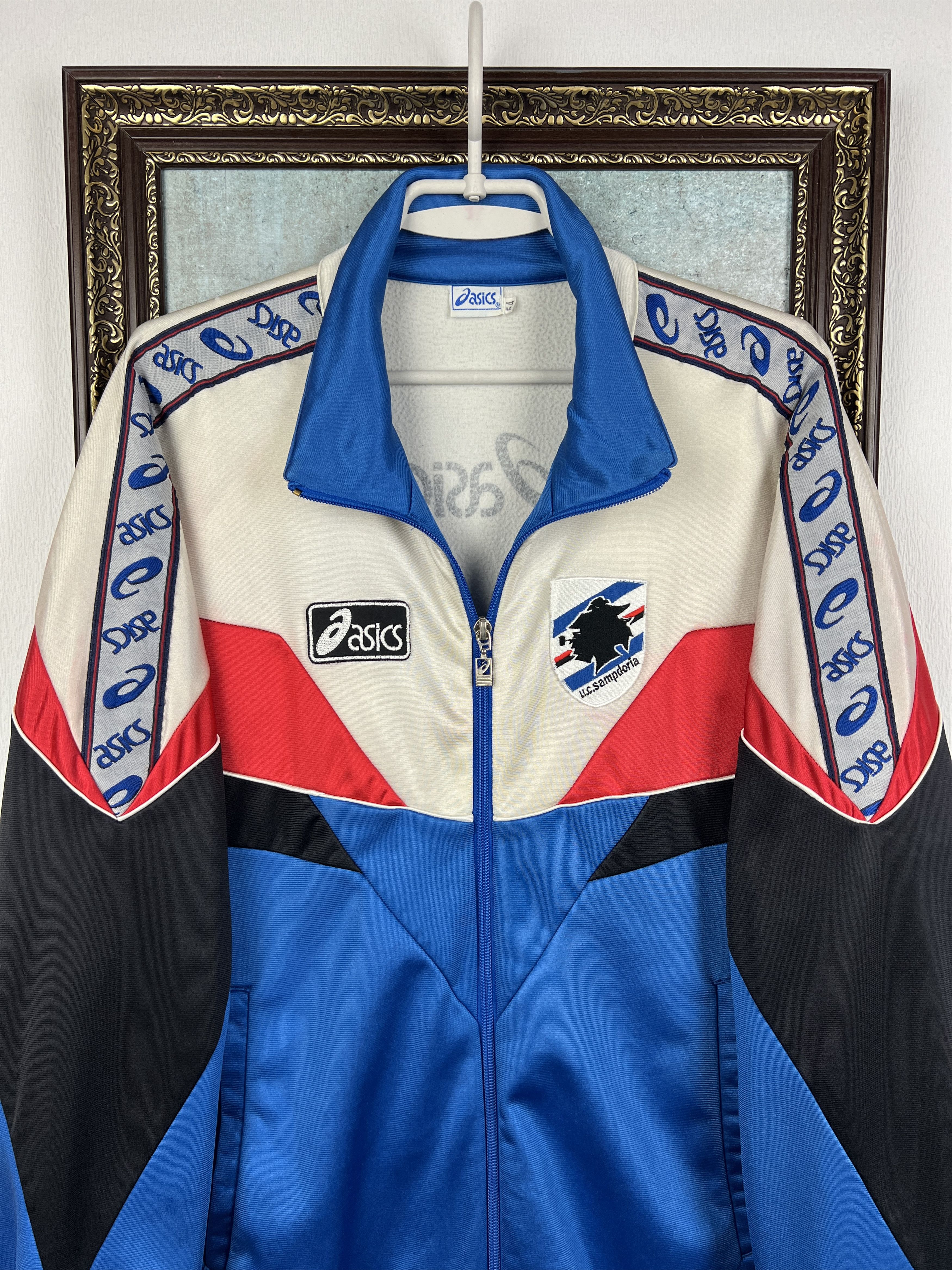 Asics Vintage Sampdoria Football Jacket Soccer Maglia Track Top Size US XL / EU 56 / 4 - 2 Thumbnail