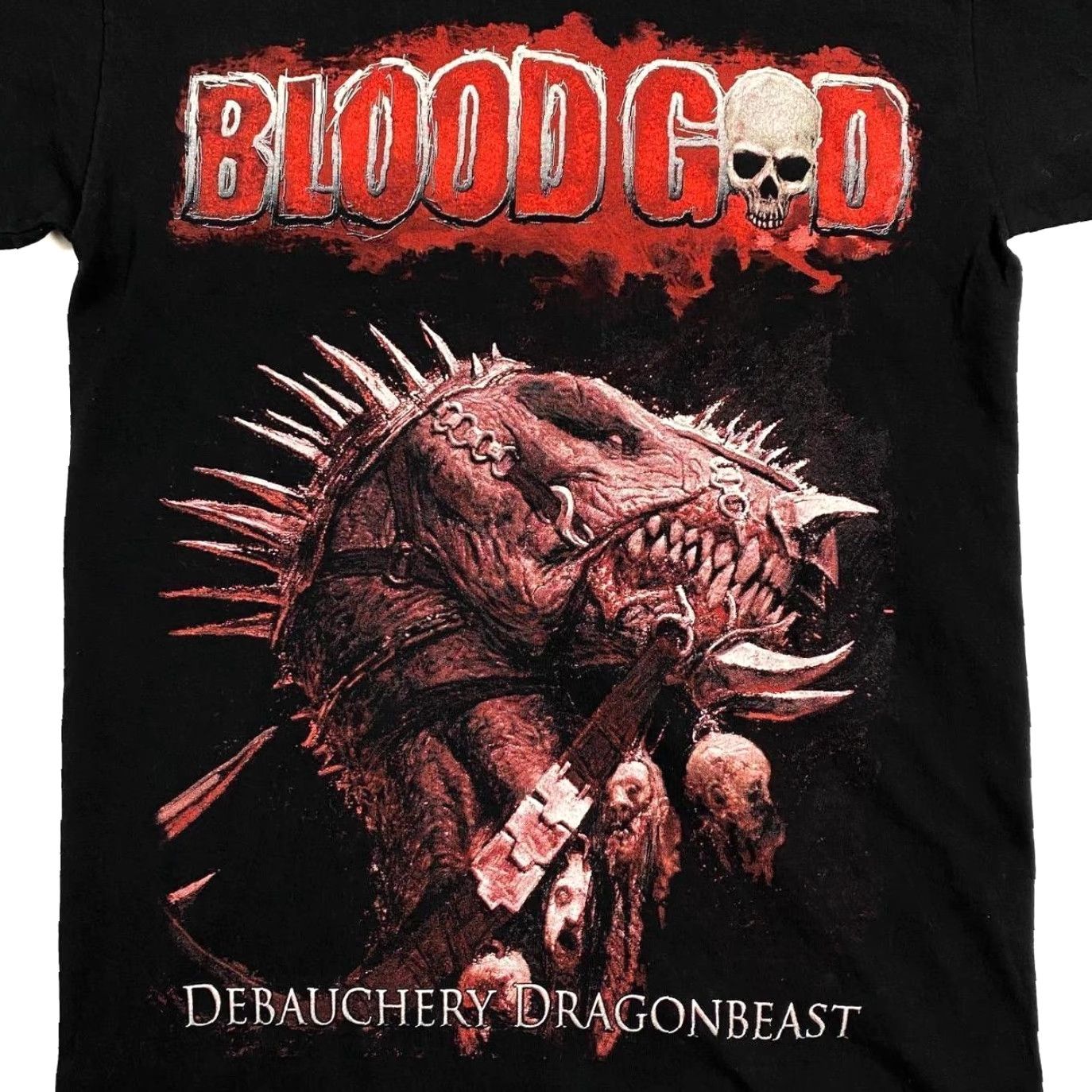 Fruit Of The Loom Bloodgod Debauchery Dragonbeast Death Heavy Metal Band Black T-Shirt M S Mens Regular Cotton Graphic Print Front Back Size US S / EU 44-46 / 1 - 4 Thumbnail