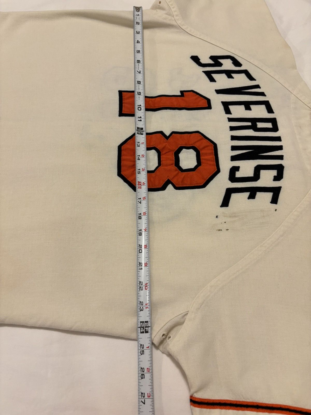 MLB Baltimore Orioles Game Worn 1967 Jersey (worn in 1969) Size US XL / EU 56 / 4 - 25 Thumbnail