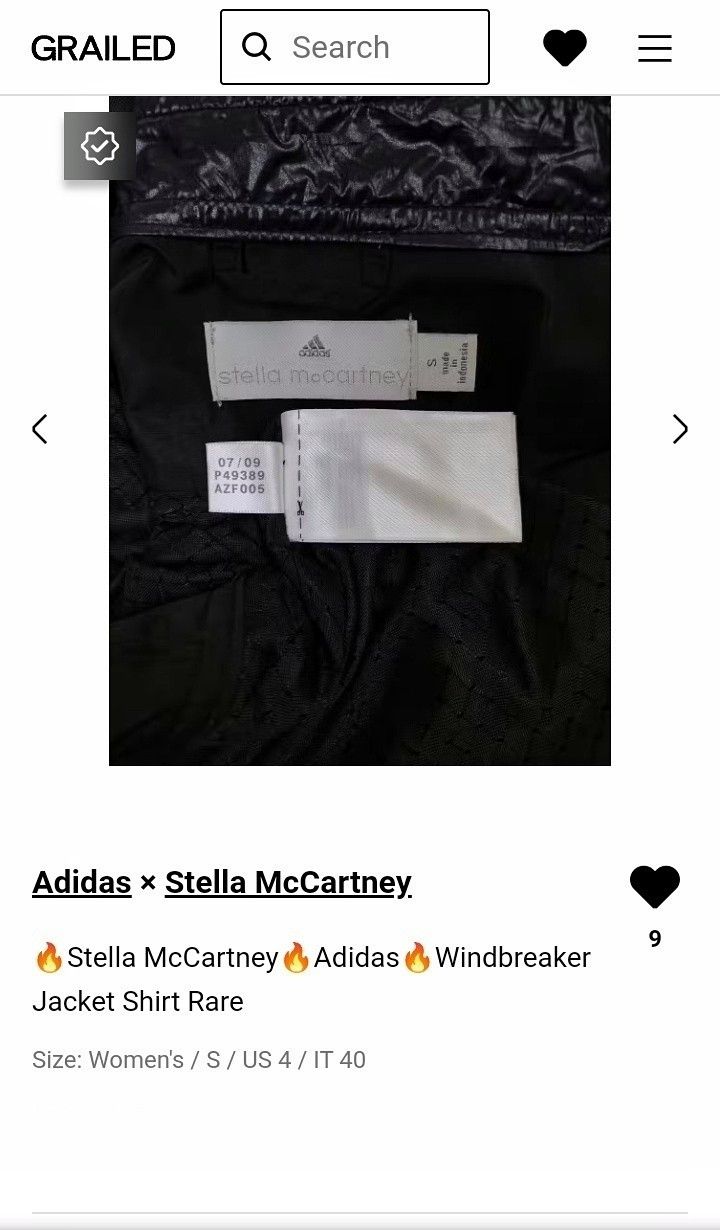 Adidas × Stella McCartney 🔥Stella McCartney🔥Adidas🔥Windbreaker Jacket Shirt Rare Size S / US 4 / IT 40 - 25 Thumbnail
