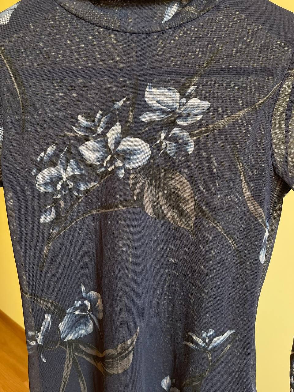 Ganni Ganni Etsu Mesh Floral Print Long Sleeve Rollneck Top Size XS / US 0-2 / IT 36-38 - 13 Thumbnail