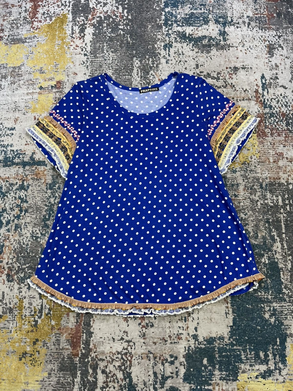 Frapbois Issey Miyake Frapbois Polka Dot Multi Lace Tape Top Size XS / US 0-2 / IT 36-38 - 1 Thumbnail