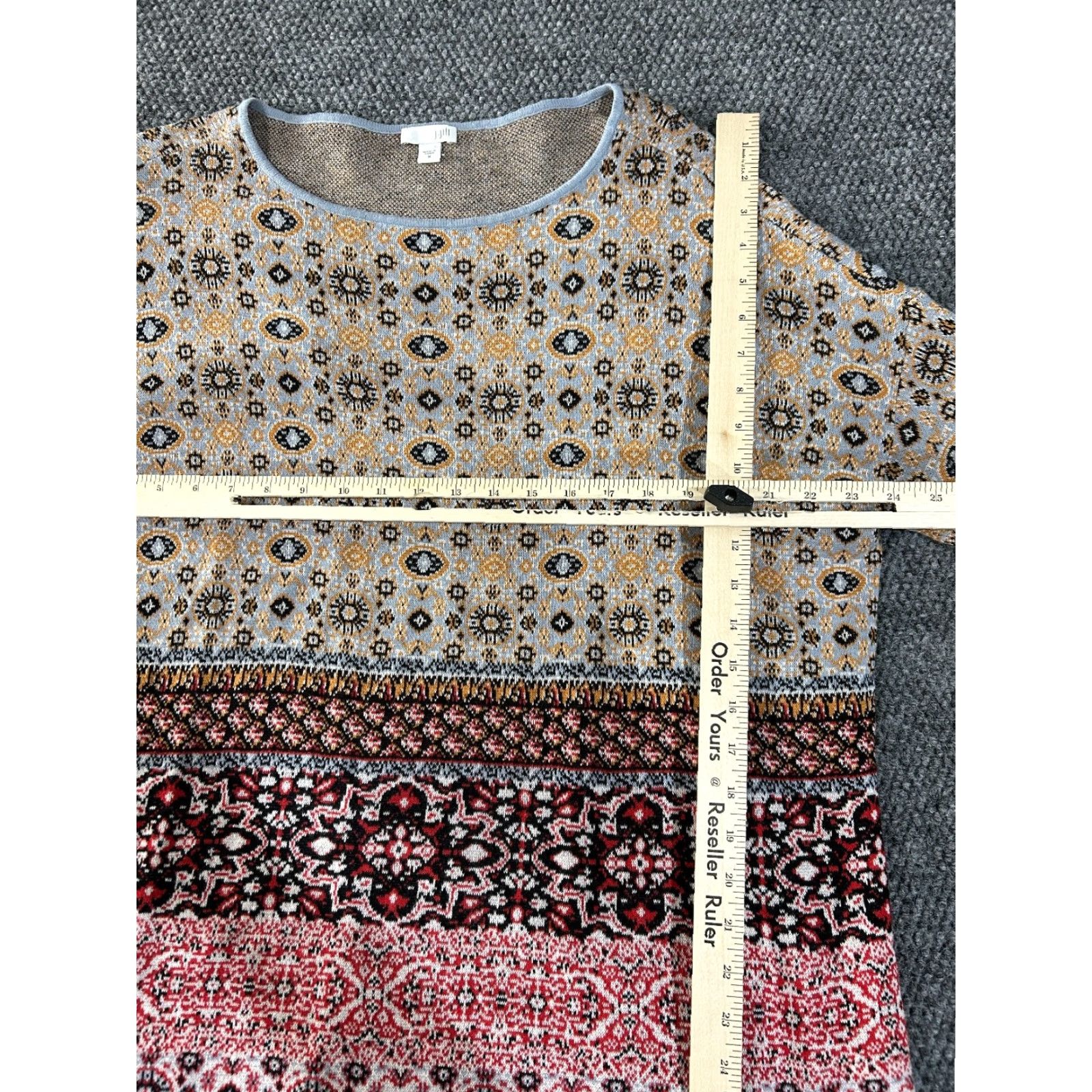 J. Jill J. Jill Sweater Womens Medium Multicolor Knit Cable-Knit Round Neck Long Sleeve Raglan Size M / US 6-8 / IT 42-44 - 3 Thumbnail