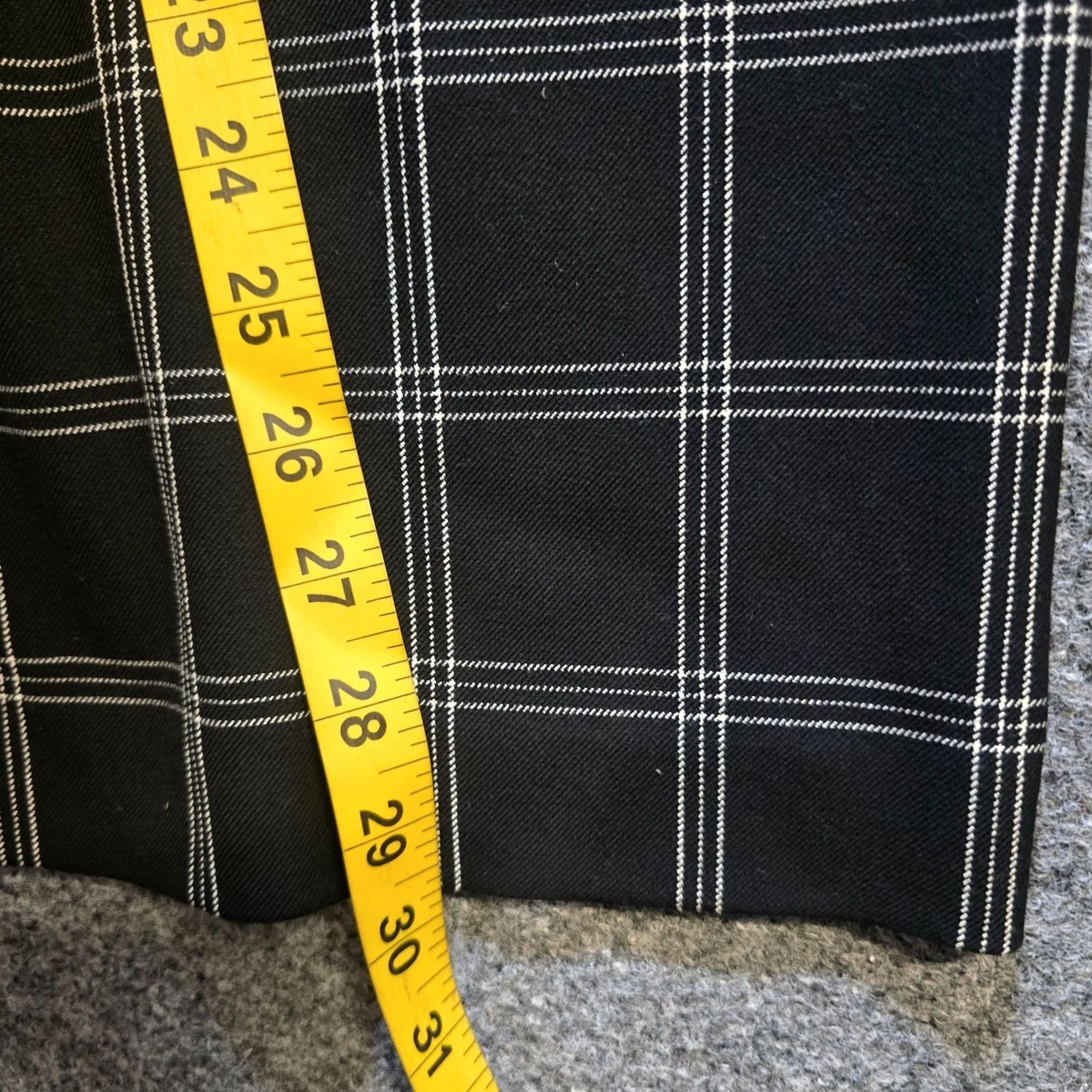 Loft LOFT Pants Women Size 8 Petite Black Windowpane Plaid Marisa Straight Leg Office Dress Pants Womens Regular 29 Inseam Flat Front Polyester Blend Size 30" / US 8 / IT 44 - 7 Thumbnail